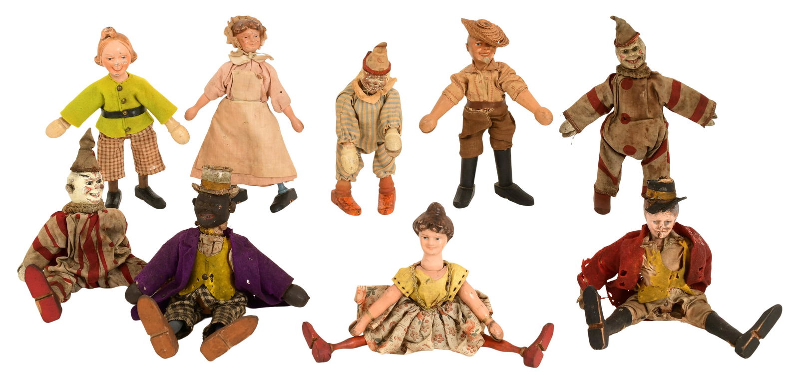 Lot of Nine Schoenhut Circus Figures (1 of 9)