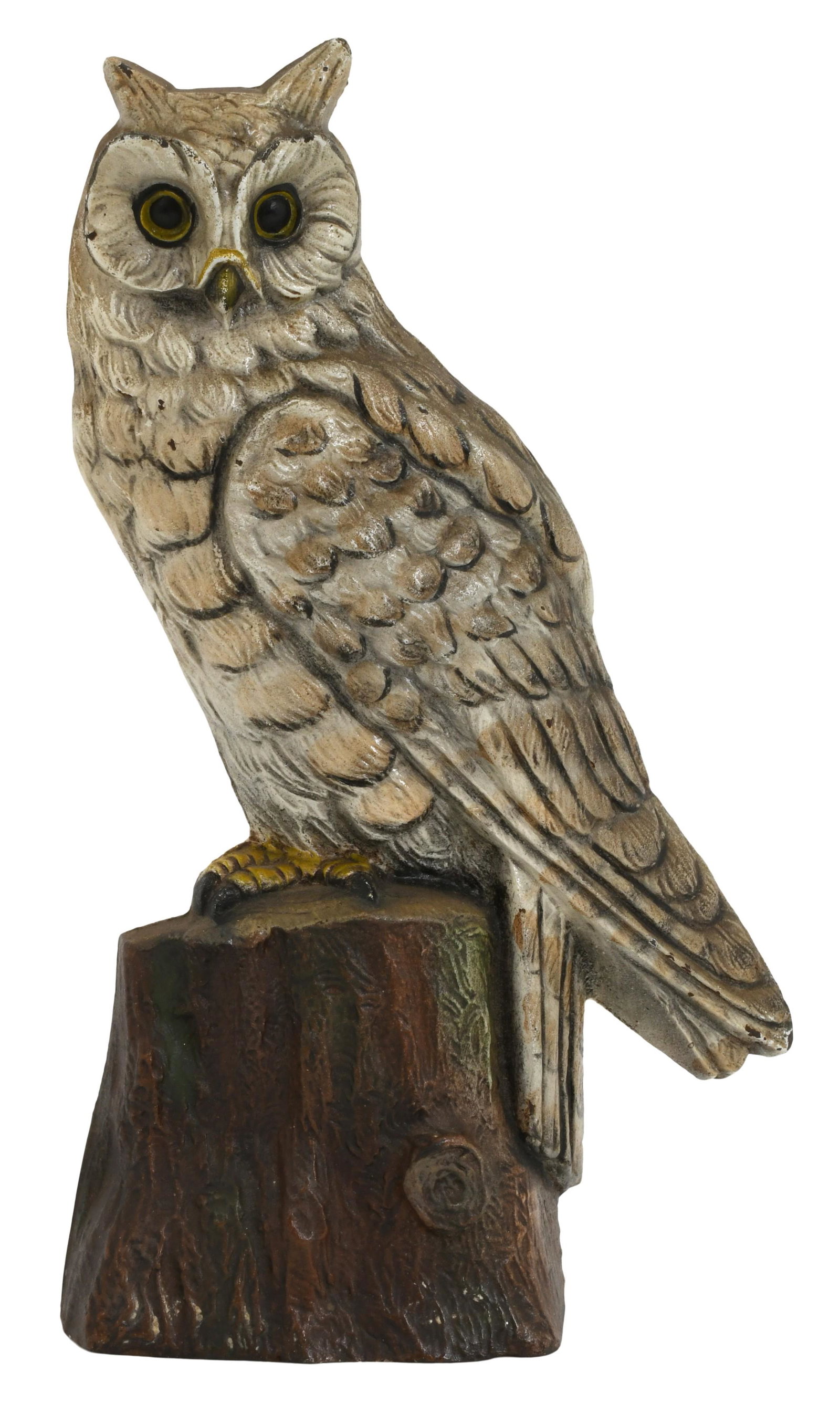 Judd Mfg. Co. "Snowy Owl on Stump" Doorstop (1 of 5)
