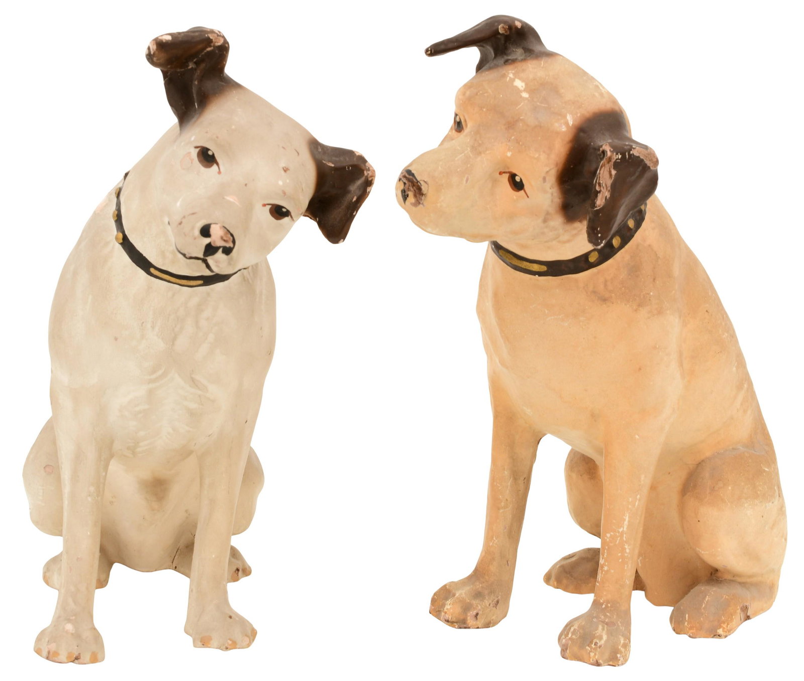 Two Papier-Mâché "Nipper" Dogs (1 of 8)