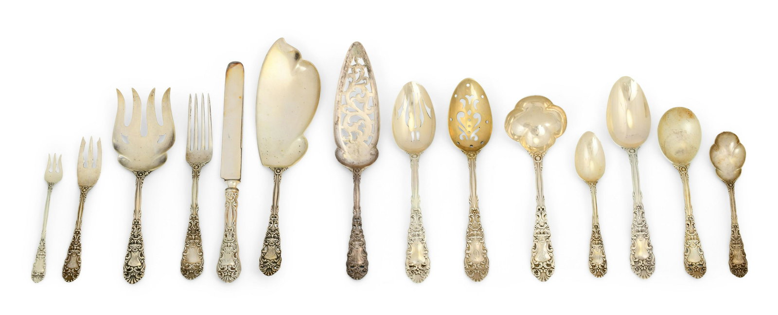 Theodore B. Starr/Wm. Wise & Son "Renaissance" Sterling Flatware Set (1 of 8)