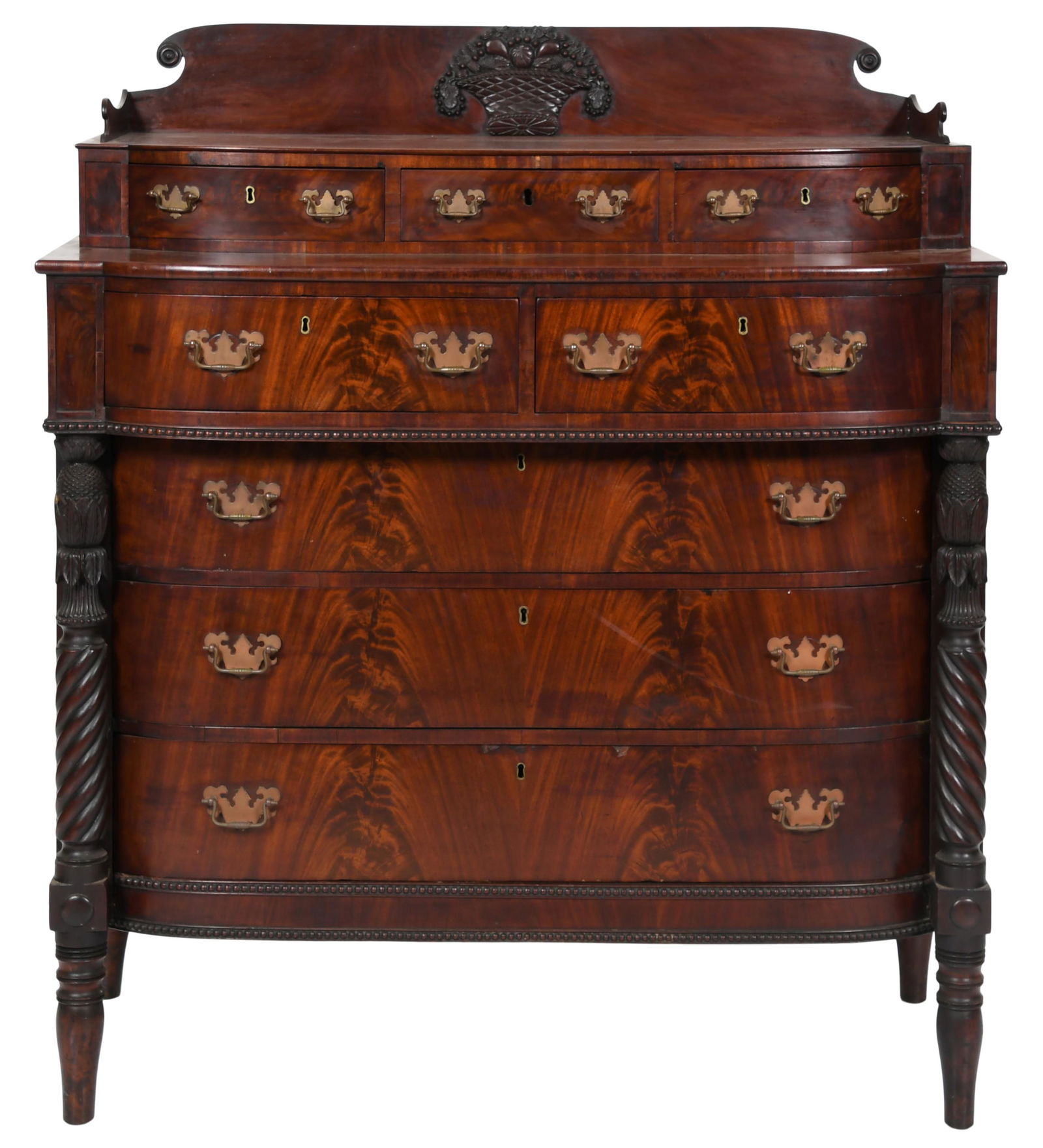 Attributed to Samuel McIntire, Federal Chest of Drawers (1 of 8)