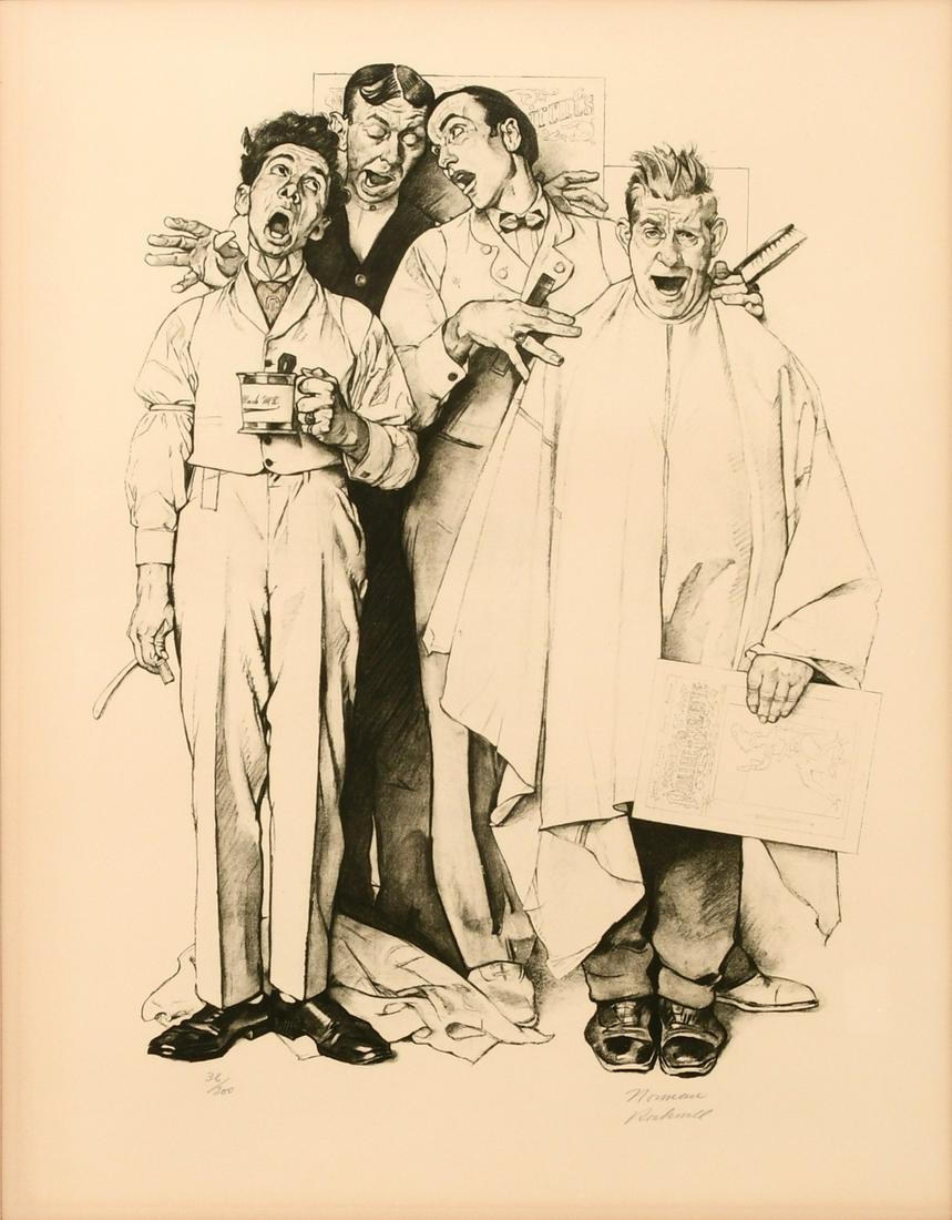 Norman Rockwell (American, 1894-1978), "Barbershop Quartet" Lithograph (1 of 7)