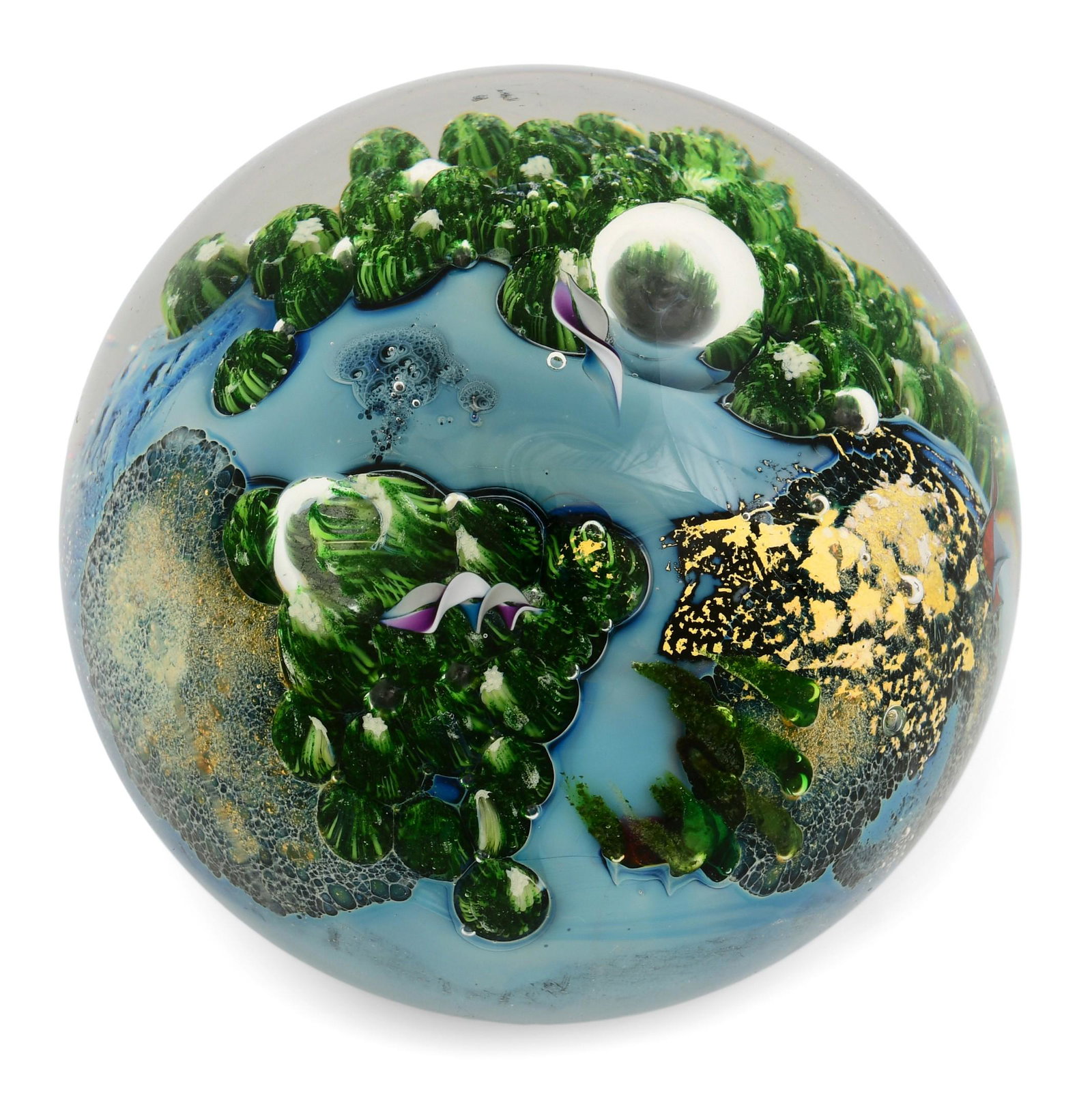 Josh Simpson "Inhabited Planet" Paperweight (1 of 8)