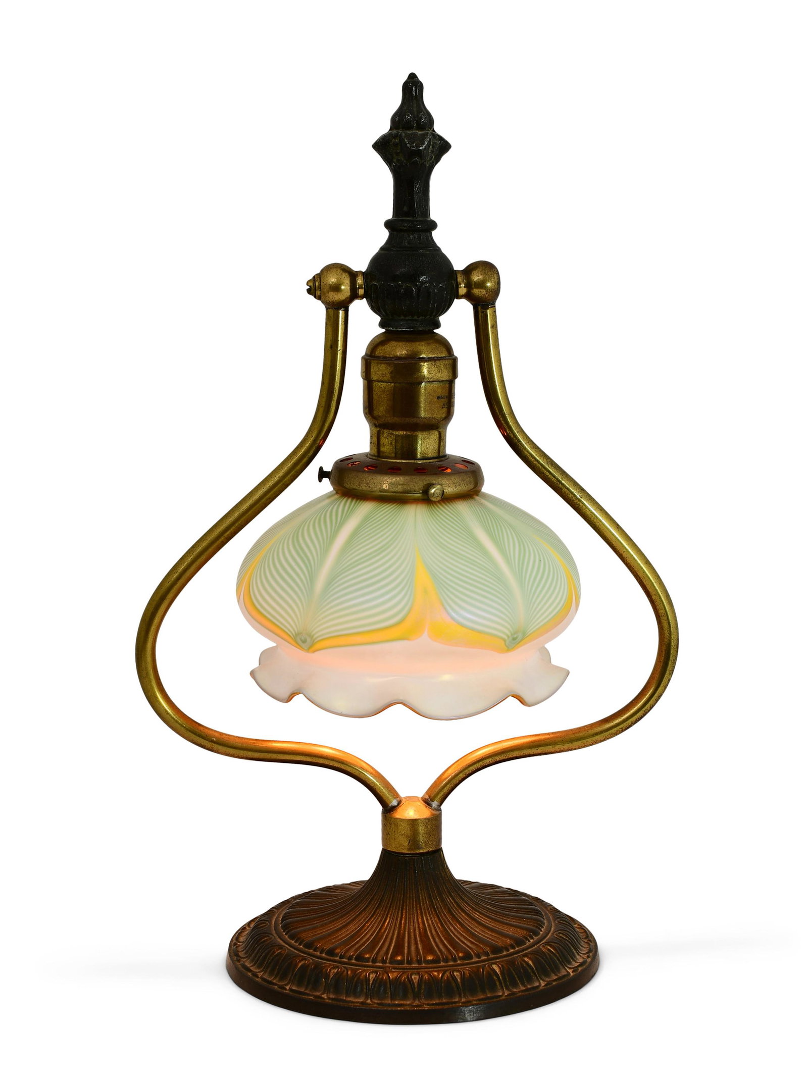 H.E. Rainaud Co. & Quezal Desk Lamp (1 of 10)