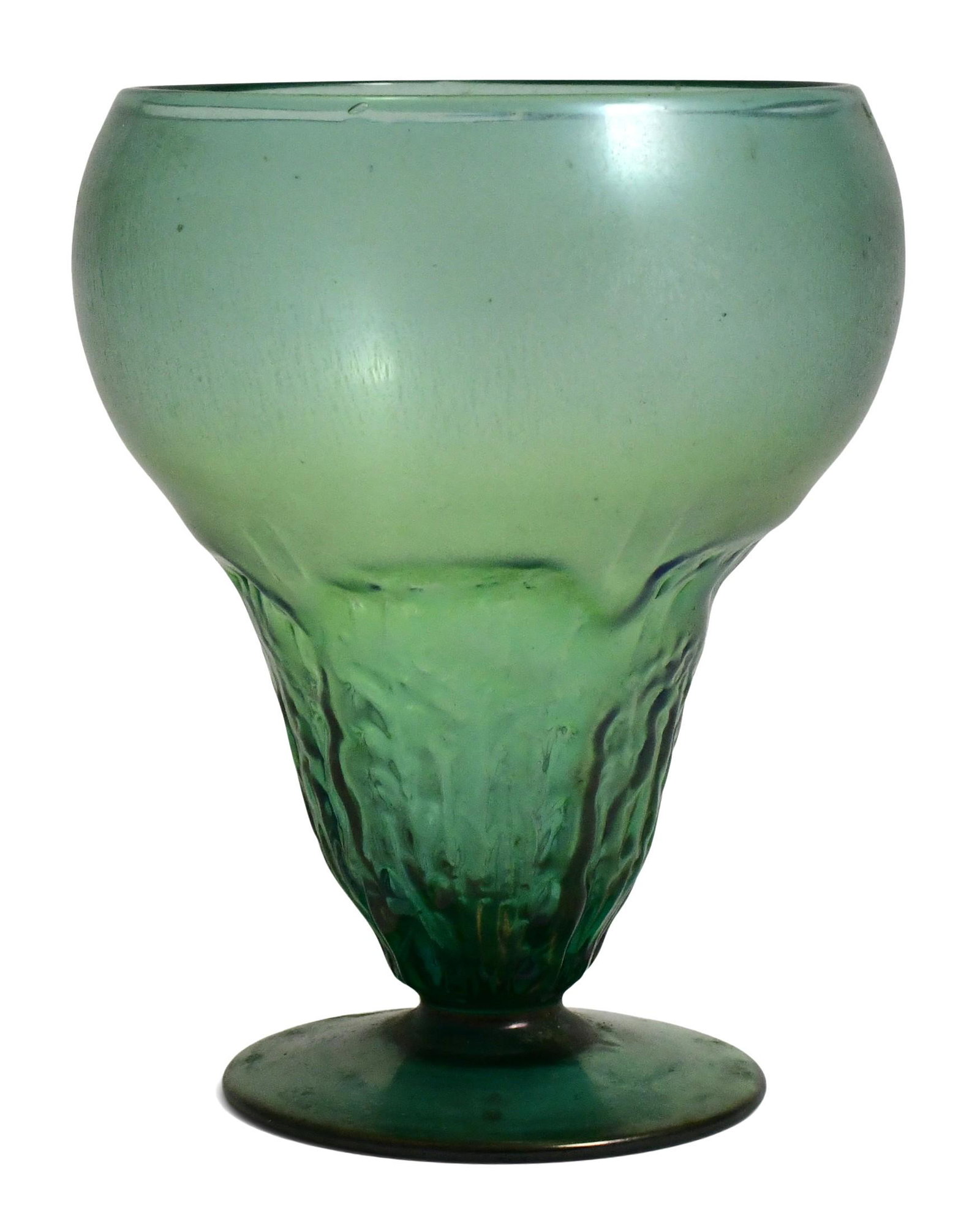 Attr. Arthur Douglas Nash Iridescent Glass Vase: Attributed to Arthur Douglas Nash (New York, 1882-1940) Vase early 20th century iridescent glass unsigned 6 x 4 3/4 inches