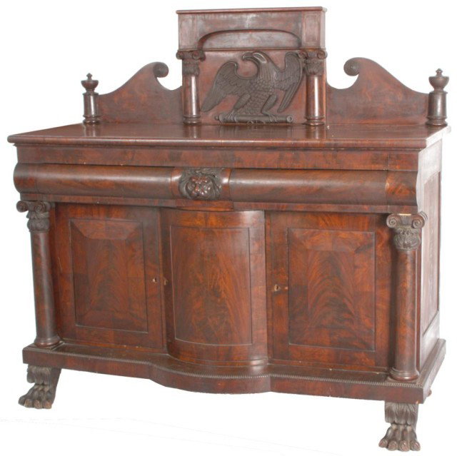 Lg. Mahogany Empire Sideboard