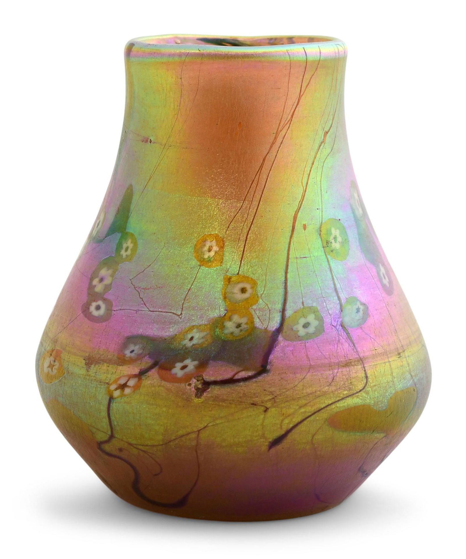 Tiffany Studios "Millefiori" Cabinet Vase (1 of 7)