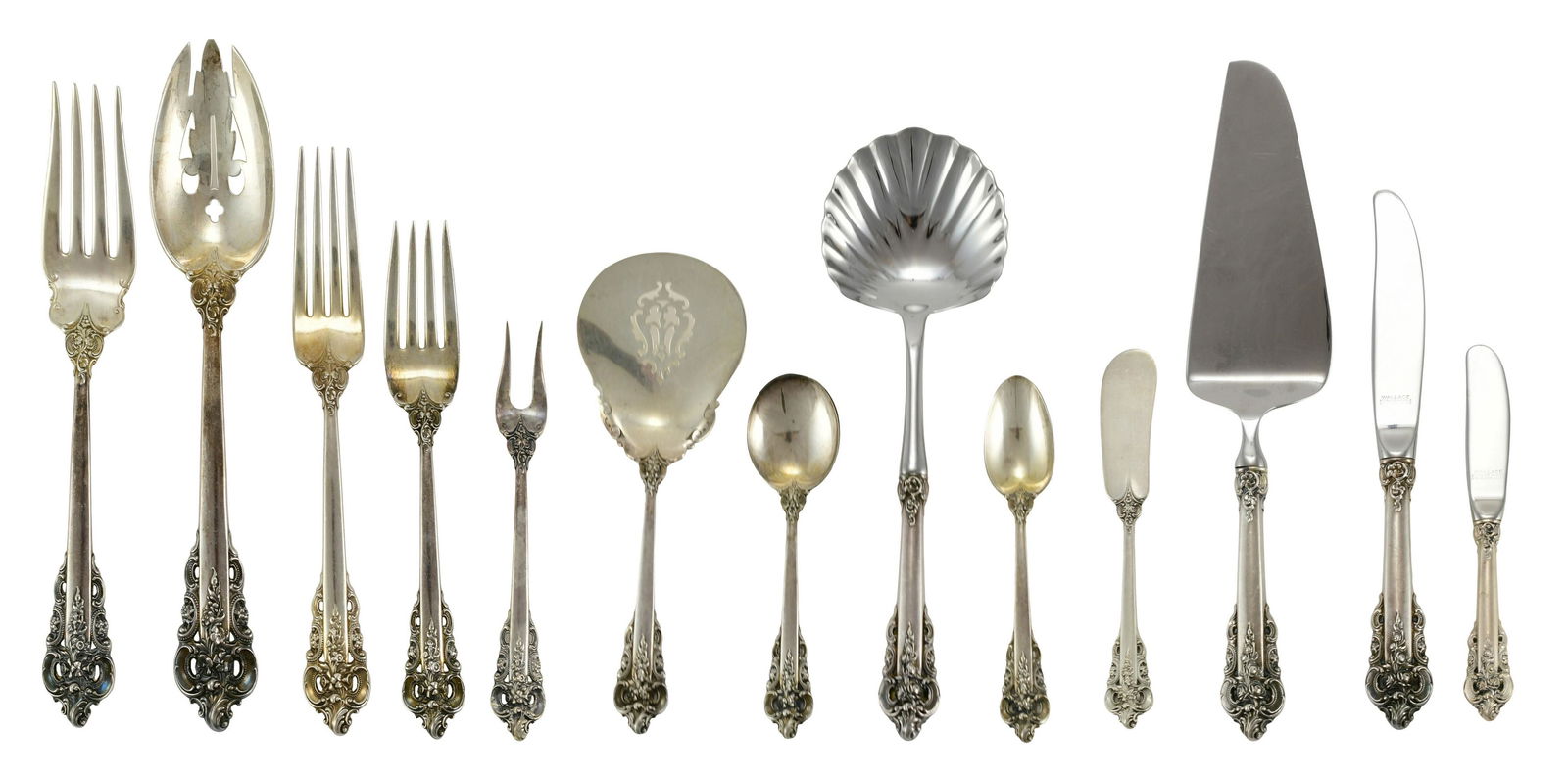 Wallace Sterling Silver "Grand Baroque" Flatware Service for 25, 158 Pieces (1 of 9)