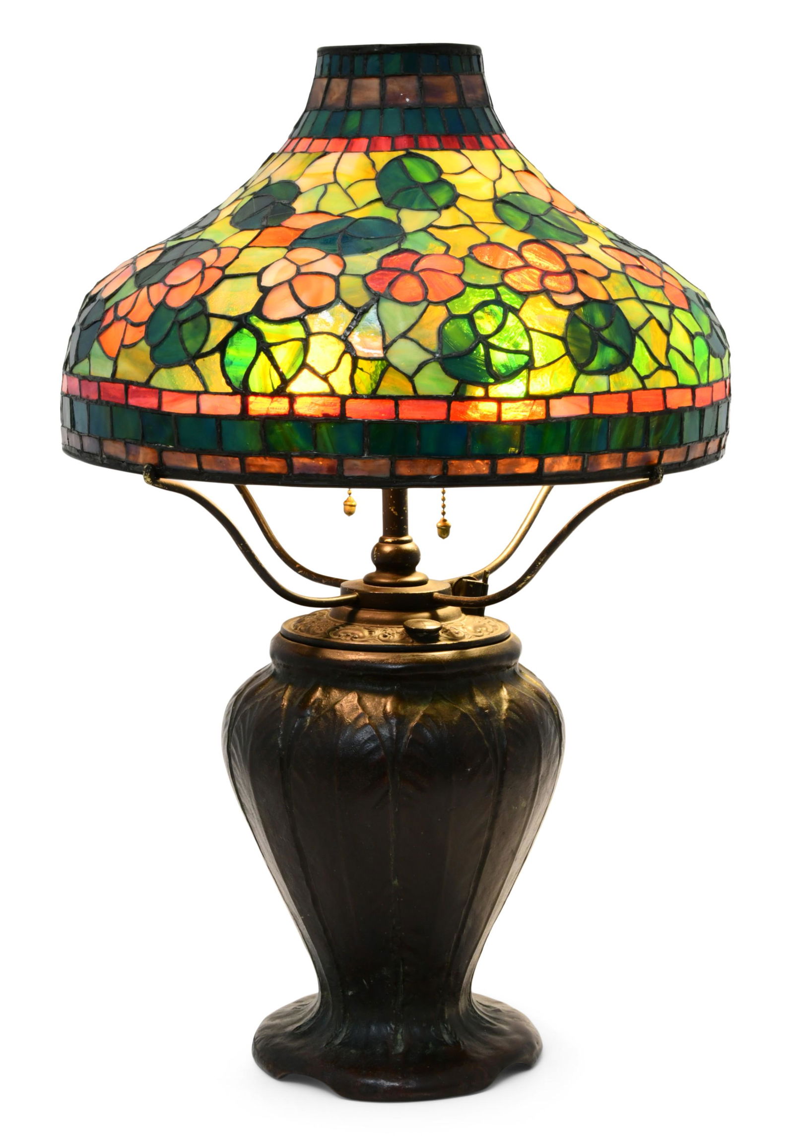 Handel Leaded Glass Floral Table Lamp (1 of 11)