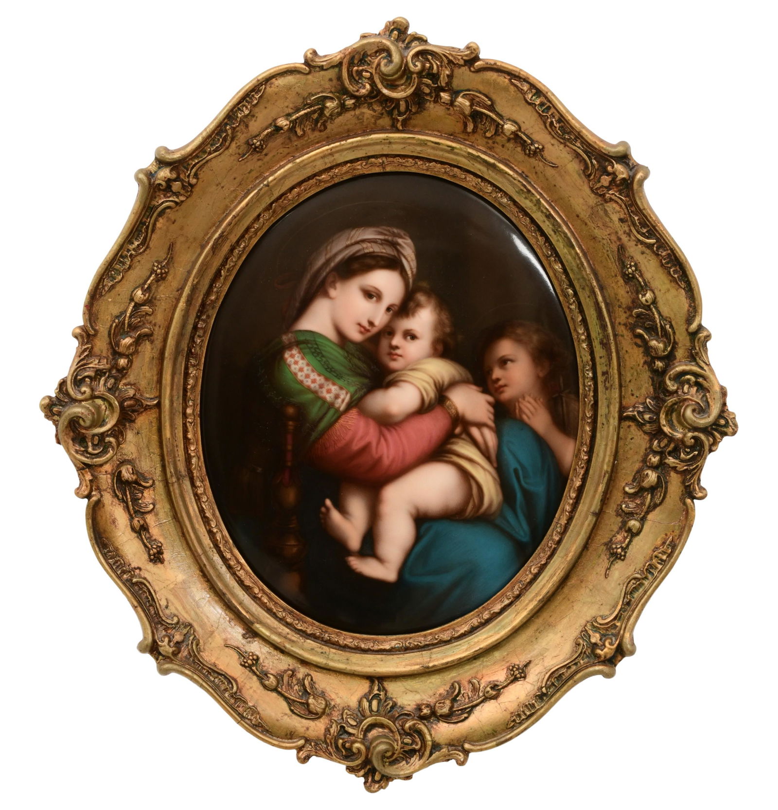 Berlin (K.P.M.) Porcelain Plaque, "Madonna della Seggiola" (1 of 7)