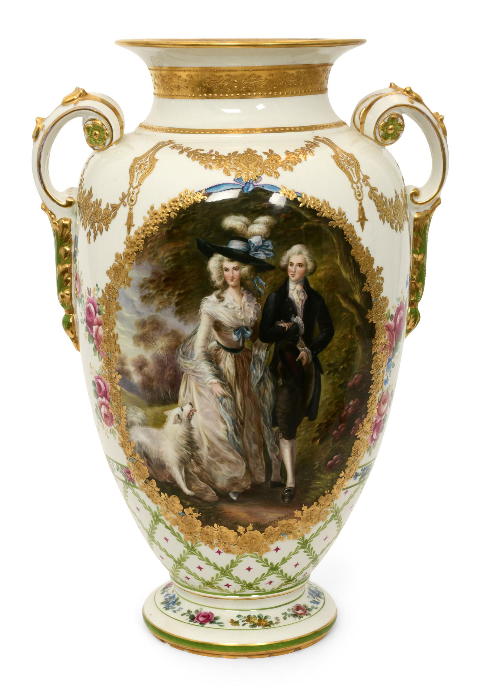 Royal Bonn Porcelain Two-Handled Vase (1 of 11)