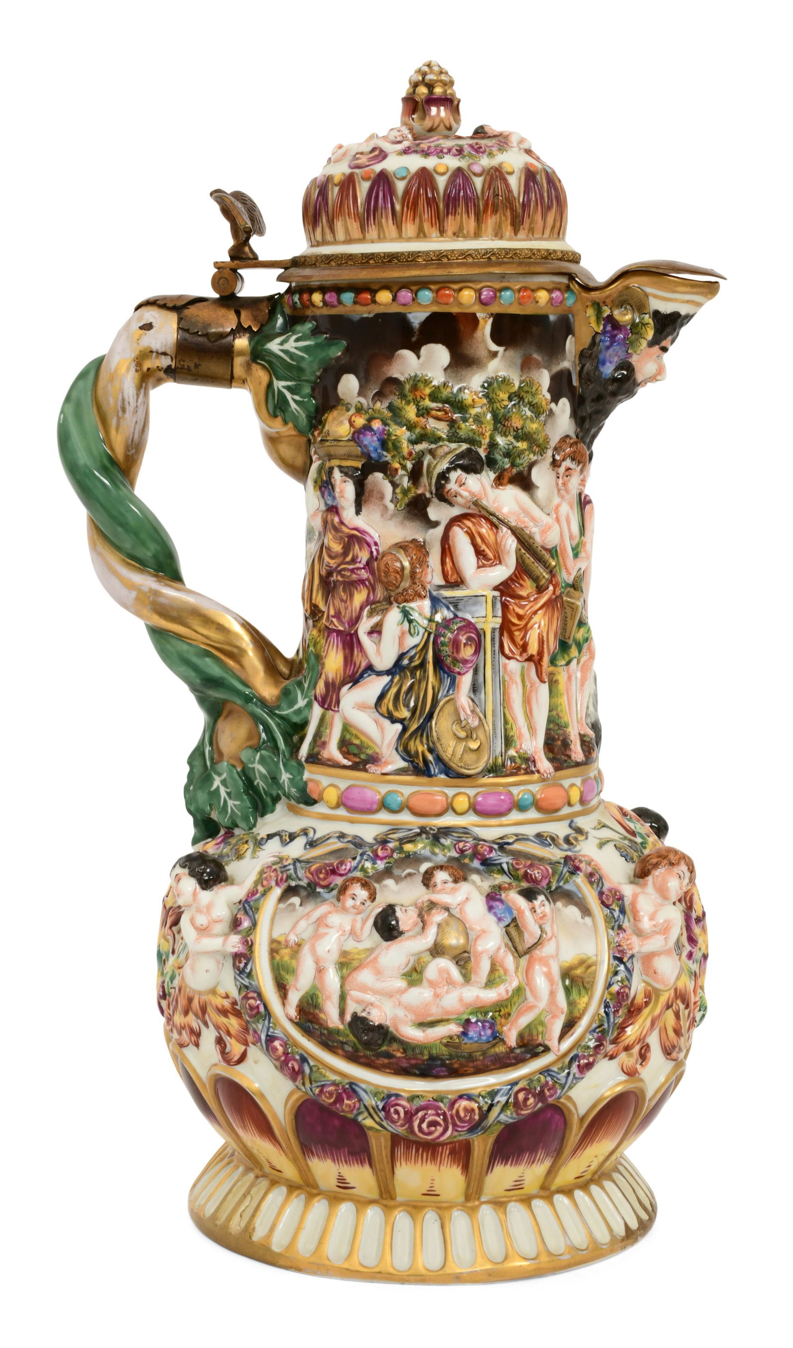 Capodimonte Porcelain Figural Pitcher (1 of 14)