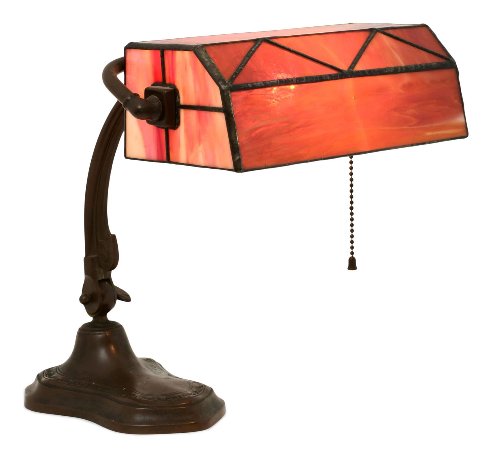 Handel Leaded Glass "Geometric" Desk Lamp (1 of 10)
