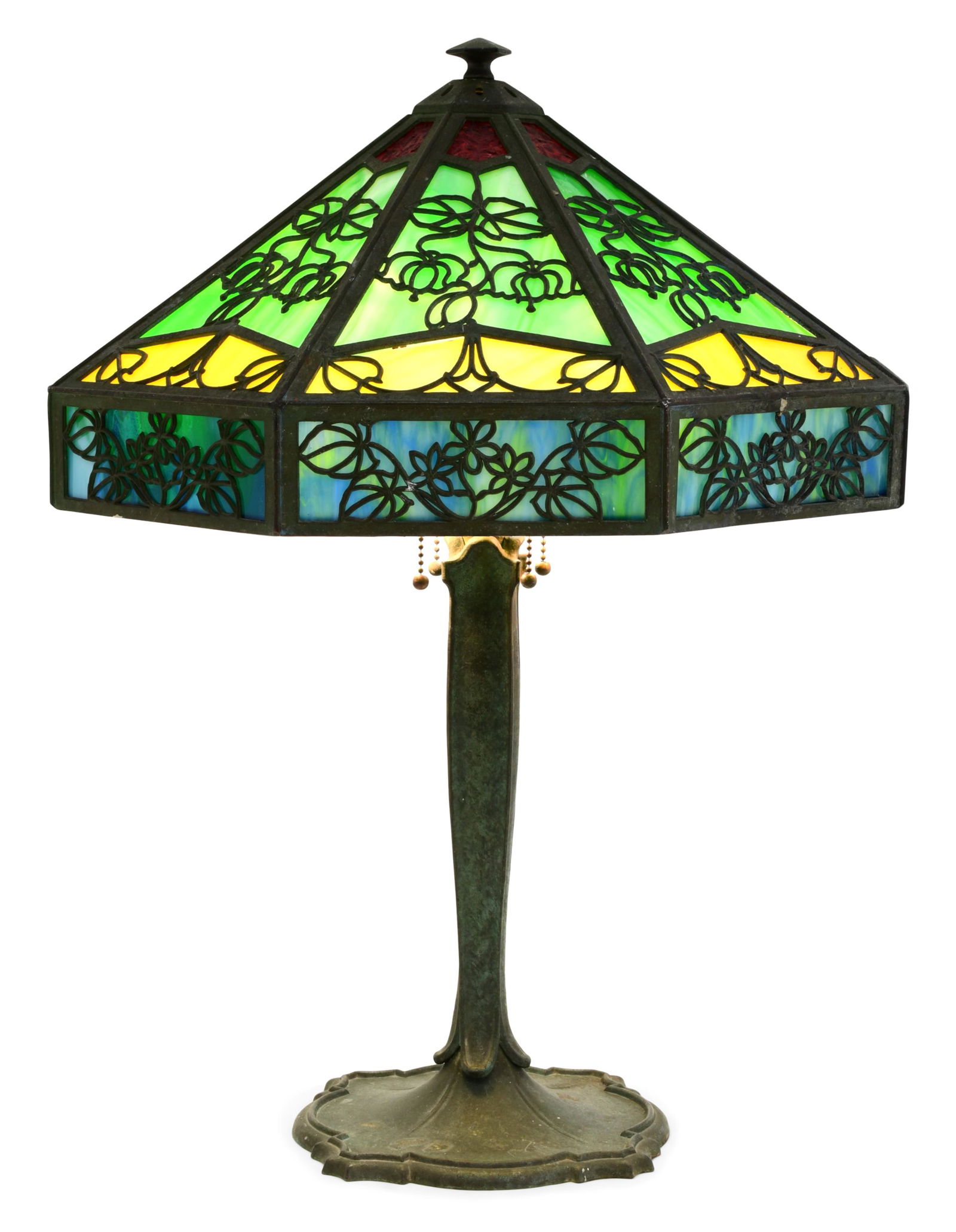 Bradley & Hubbard Overlay Table Lamp (1 of 10)