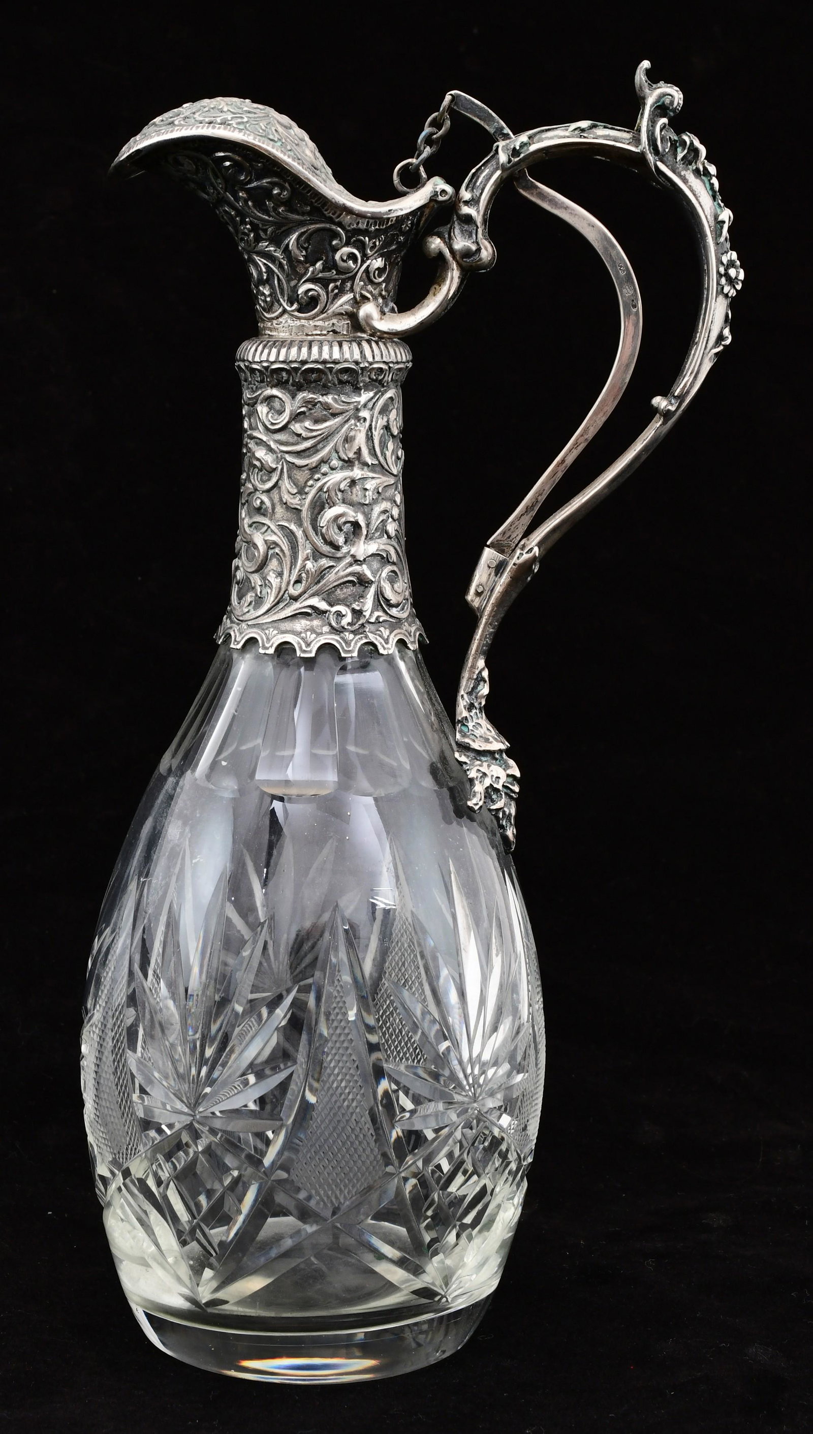 Continental Silver & Cut Glass Claret Jug (1 of 9)
