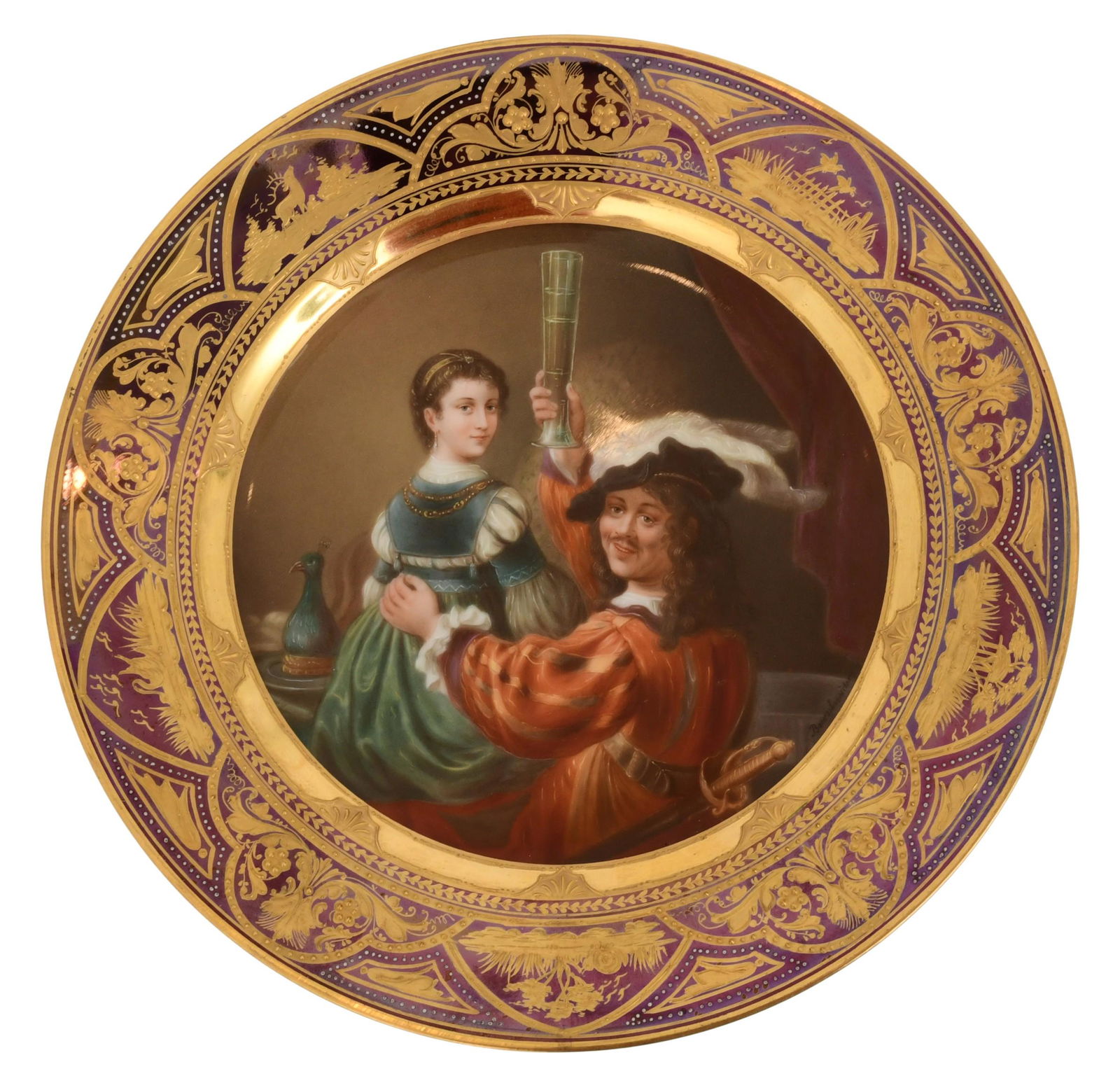 Royal Vienna Style Porcelain Plate (1 of 4)