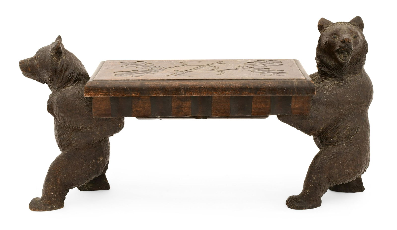 Black Forest Figural Carved Musical Footstool (1 of 9)