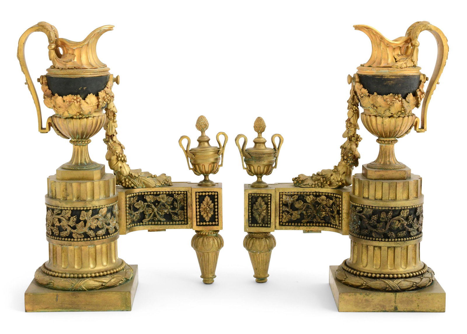 Pair of French Louis XVI-Style Gilt Bronze Chenets (1 of 6)