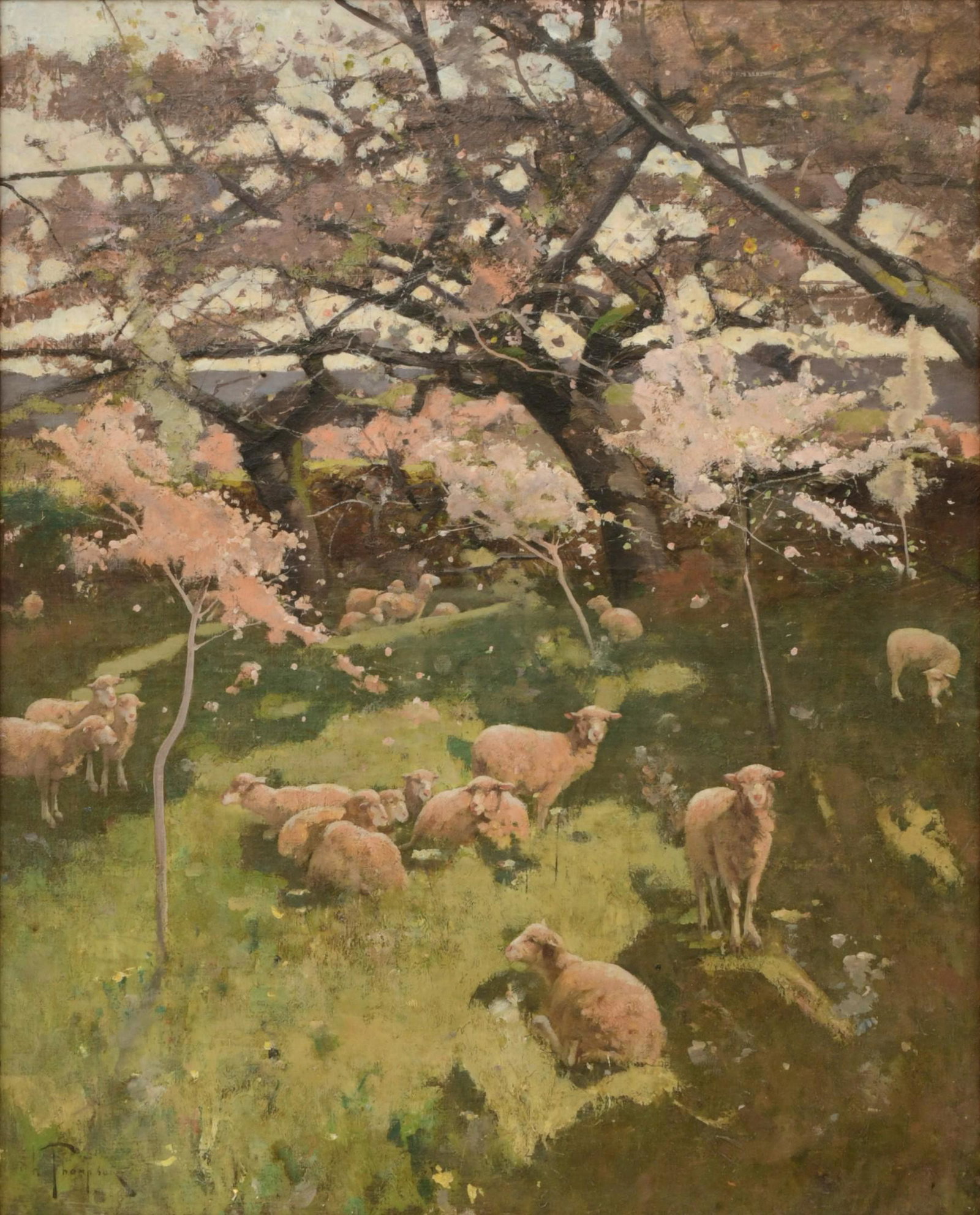 Harry Ives Thompson (American, 1840-1906), Sheep Grazing Amongst the Trees (1 of 8)