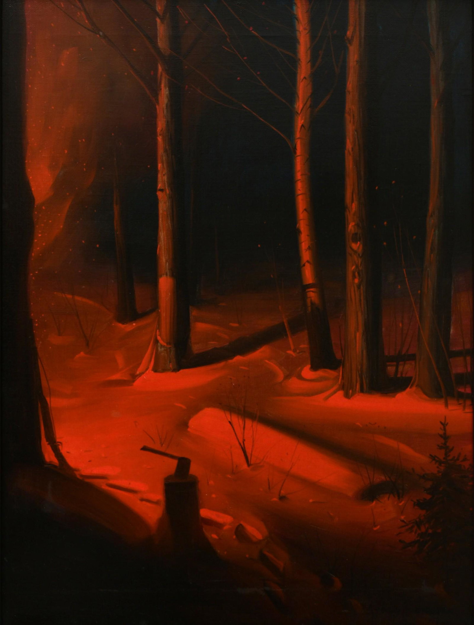 Svend Rasmussen Svendsen (American/Norwegian, 1864-1945), "Nocturnal Forest" (1 of 8)