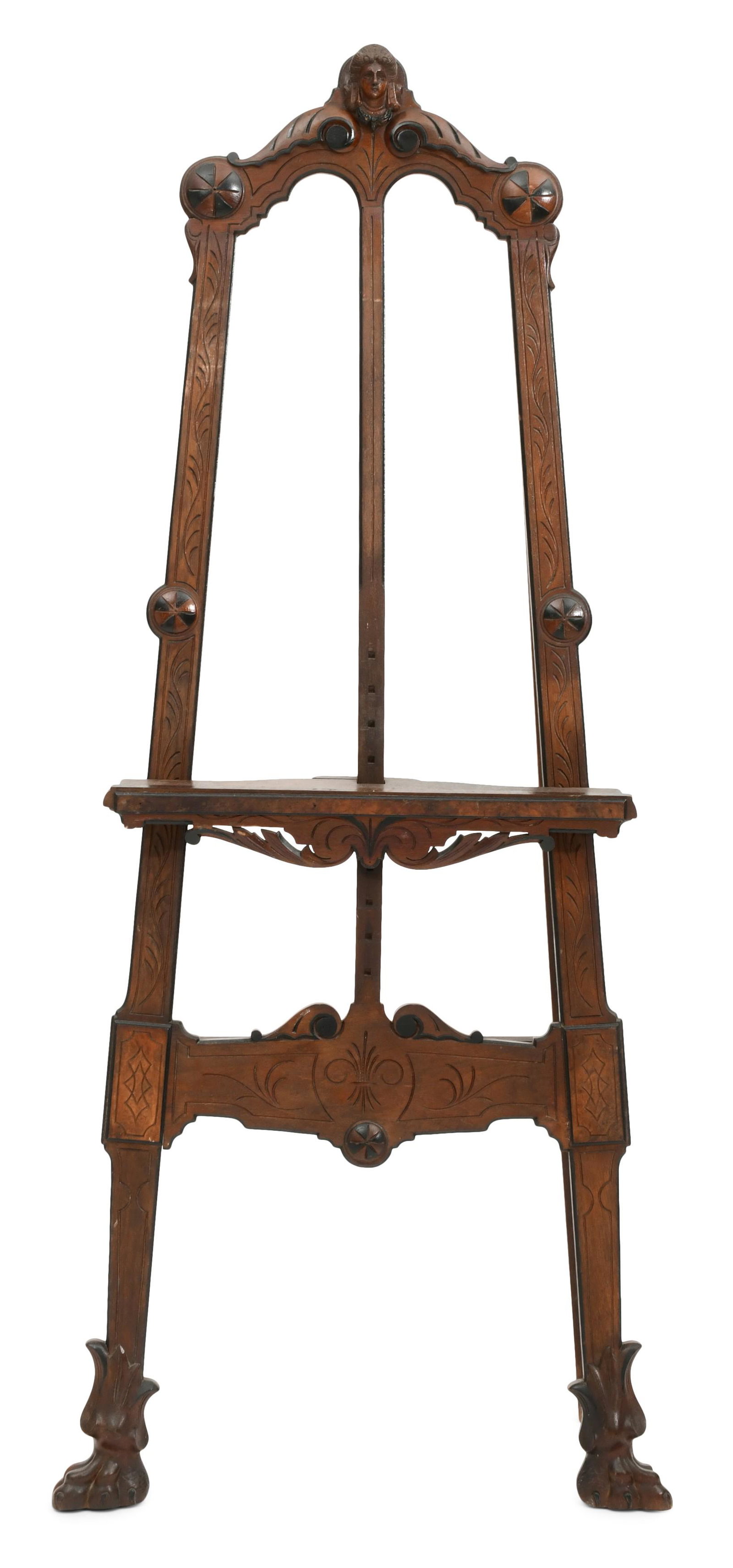 American Victorian Walnut & Ebonized Easel (1 of 9)