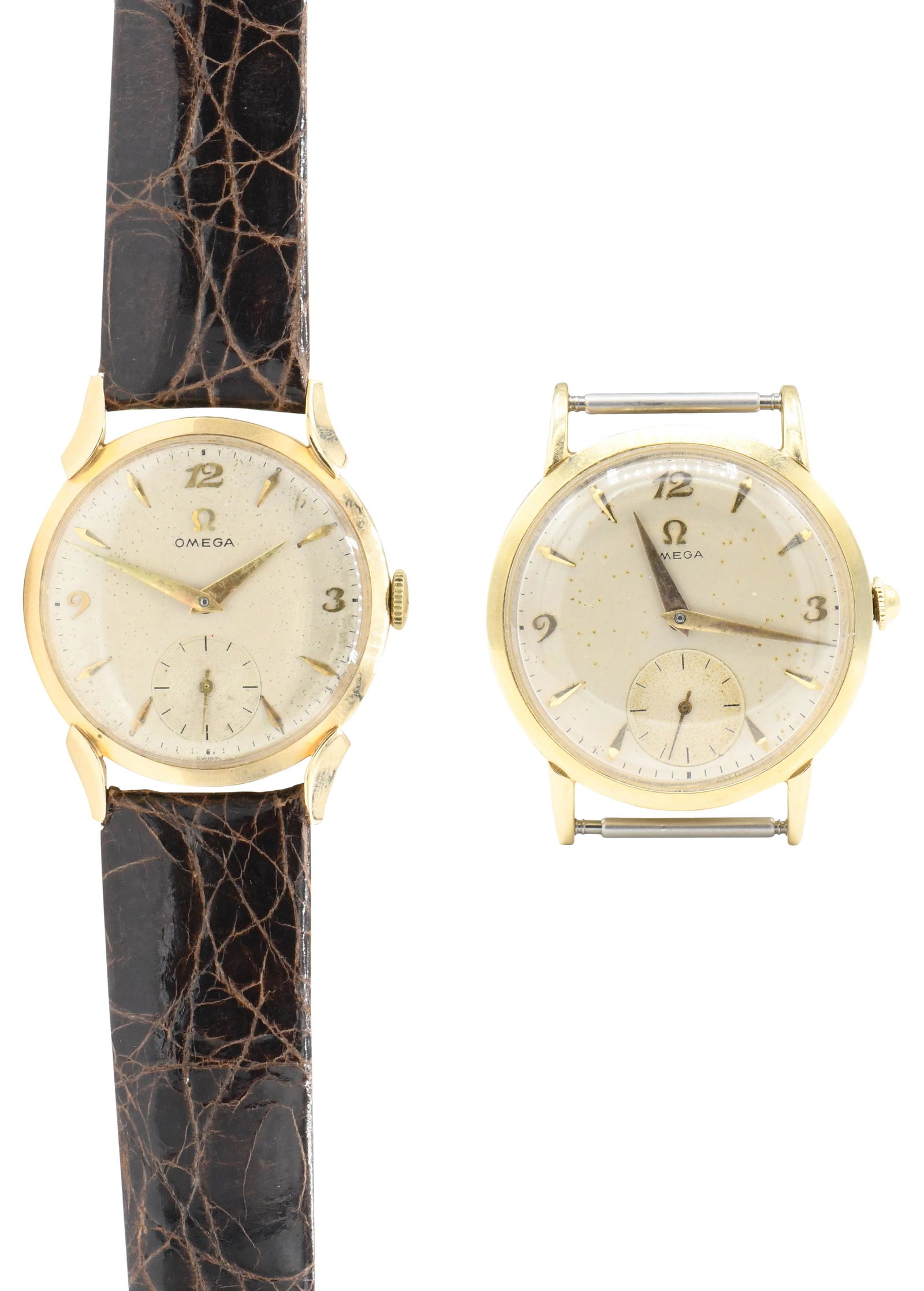 Two Omega 14K Yellow Gold Watches (1 of 8)