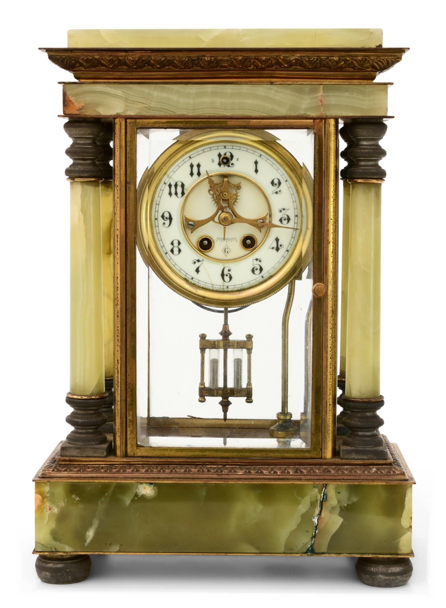Gilbert Clock Co. "Magdalene" Crystal Regulator Clock (1 of 11)