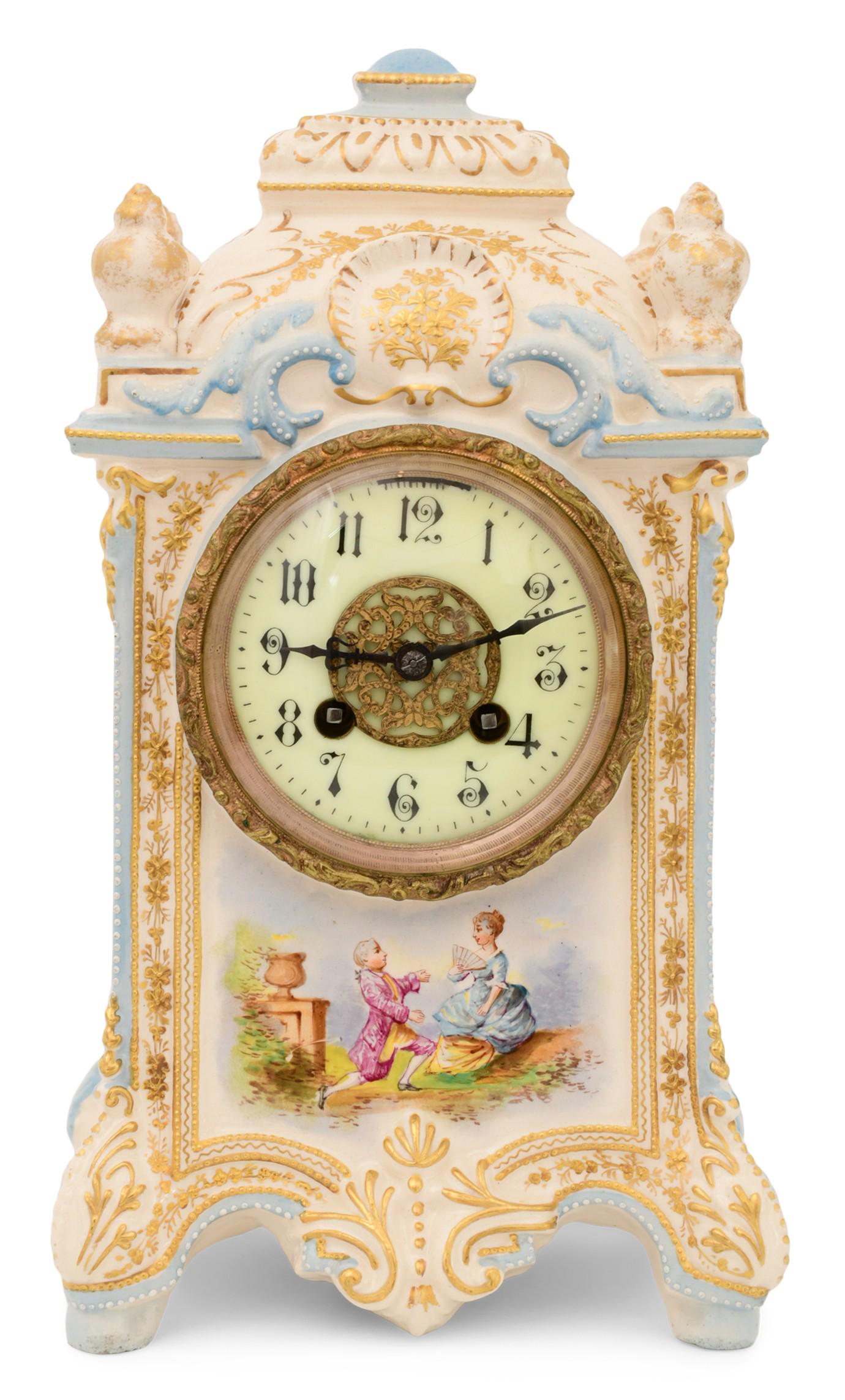 French Porcelain Mantel Clock (1 of 10)