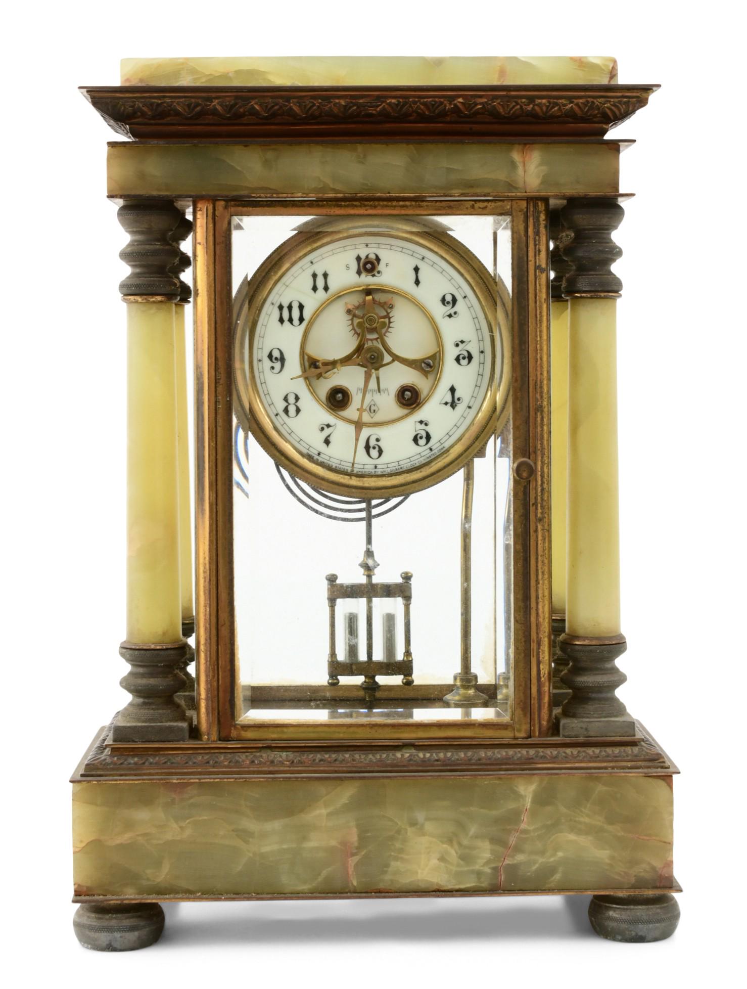 Gilbert Clock Co. "Magdalene" Crystal Regulator Clock (1 of 10)