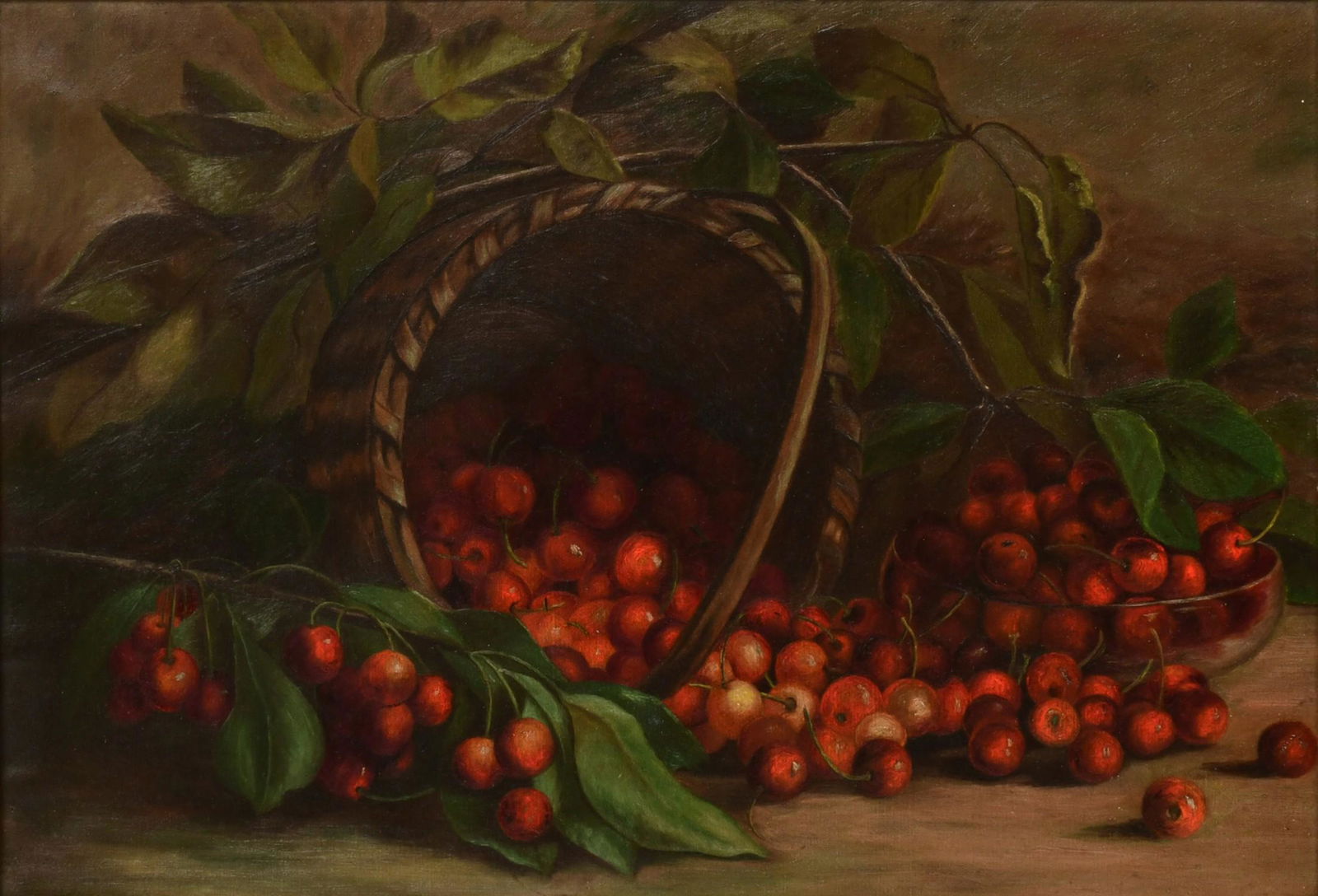 Still Life with Cherries, Oil on Canvas (1 of 5)
