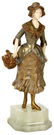 240: G. Omerth Bronze & Ivory Woman