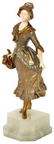 240: G. Omerth Bronze & Ivory Woman - 2