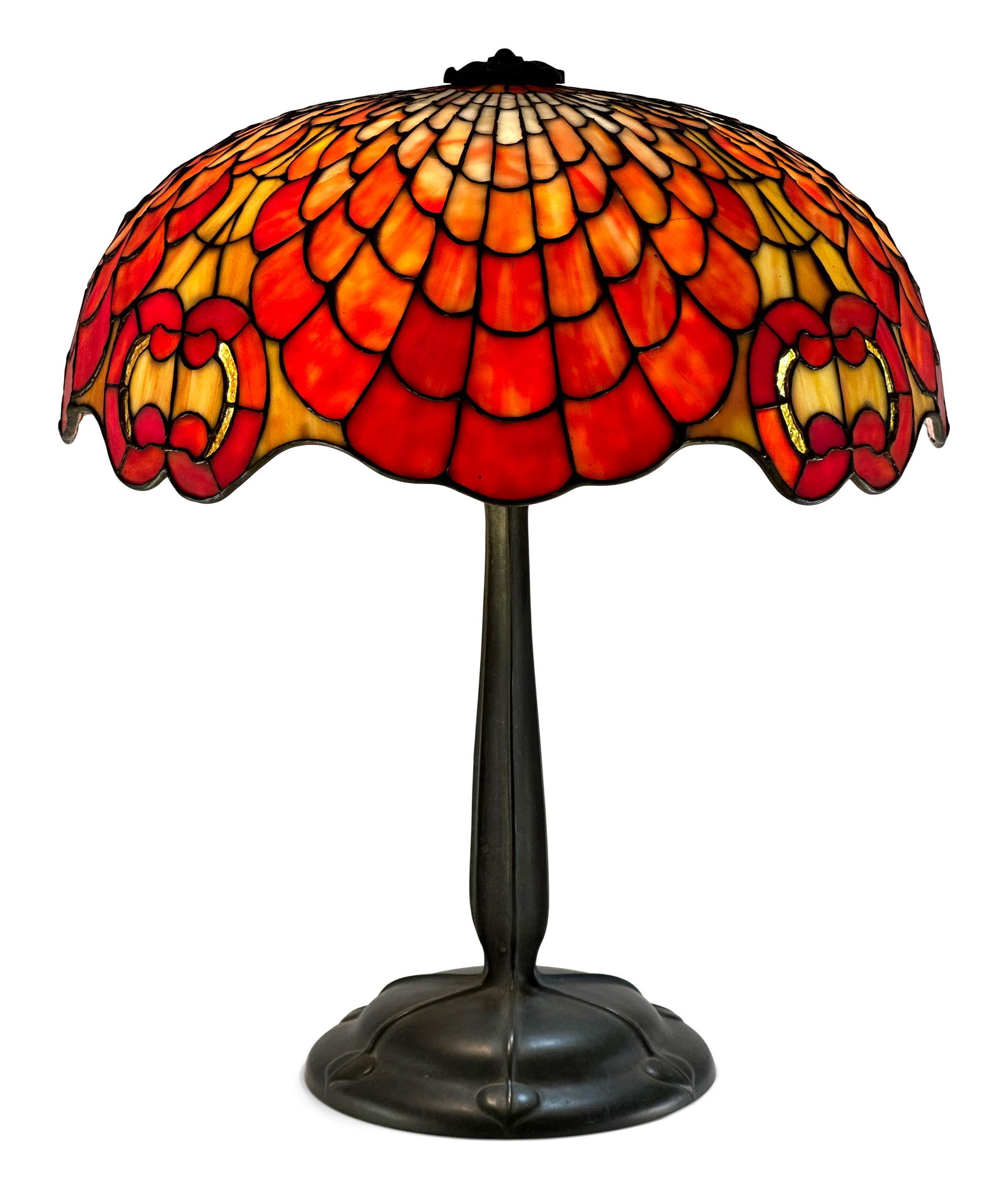 Gorham Mfg. Co. Table Lamp with Shell Motif (1 of 6)