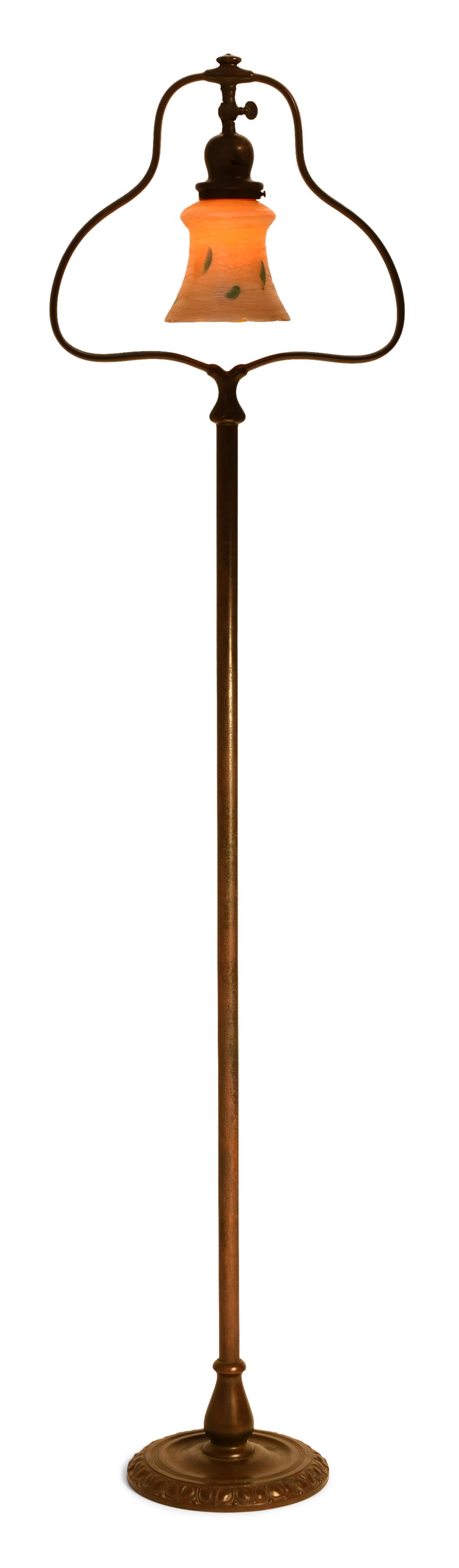 Handel "Bell" Floor Lamp with a Lustre Art Glass Shade (1 of 7)
