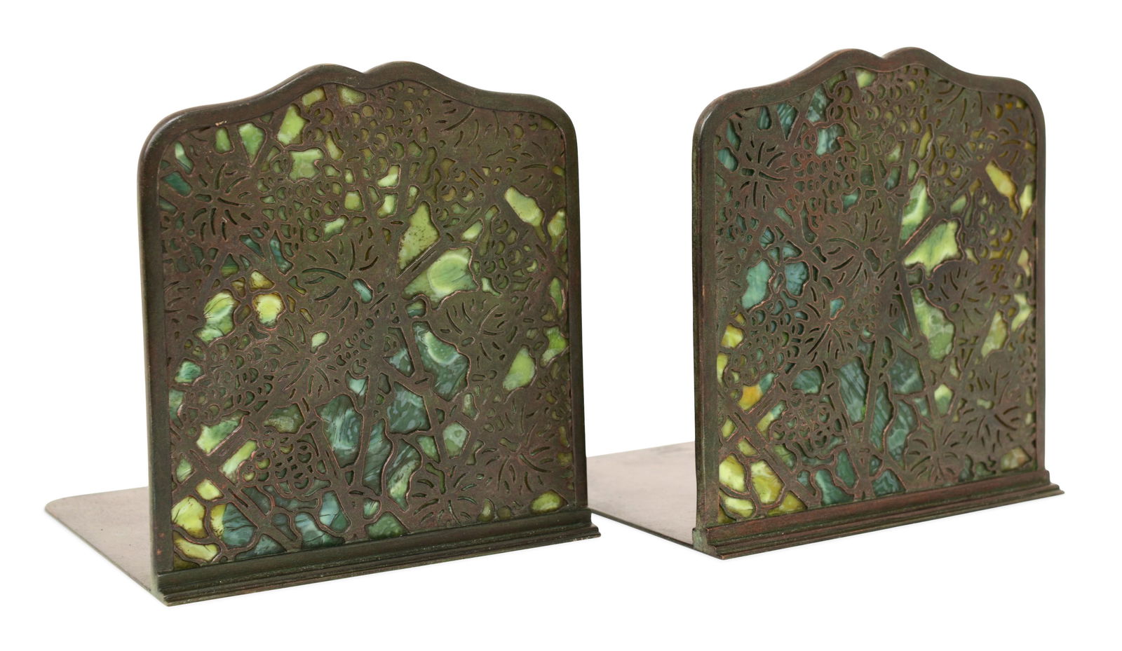 Pair of Tiffany Studios "Grapevine" Bookends (1 of 5)