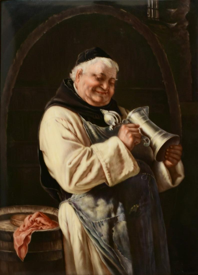 Berlin (K.P.M.) Porcelain Plaque of a Man, "Empty Again" (1 of 11)