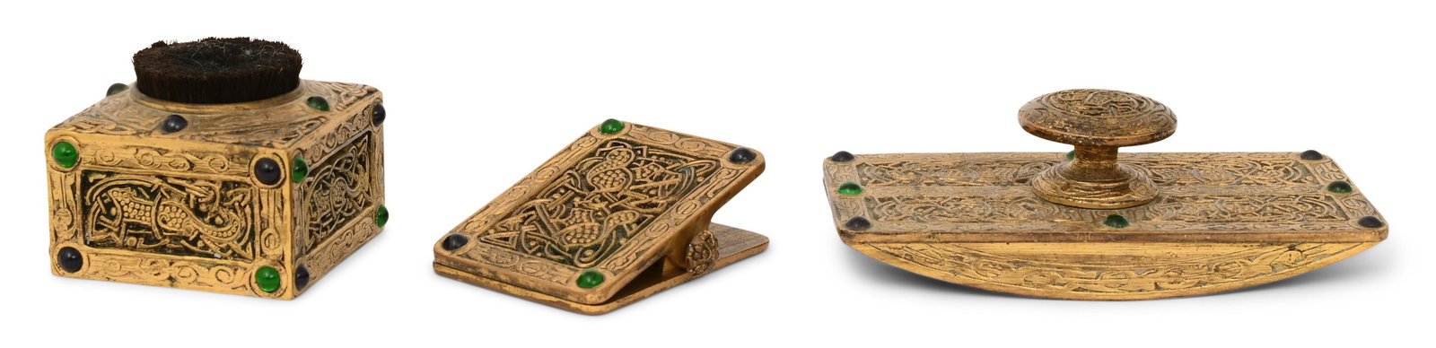 Three Tiffany Studios "Ninth Century" Desk Pieces (1 of 7)