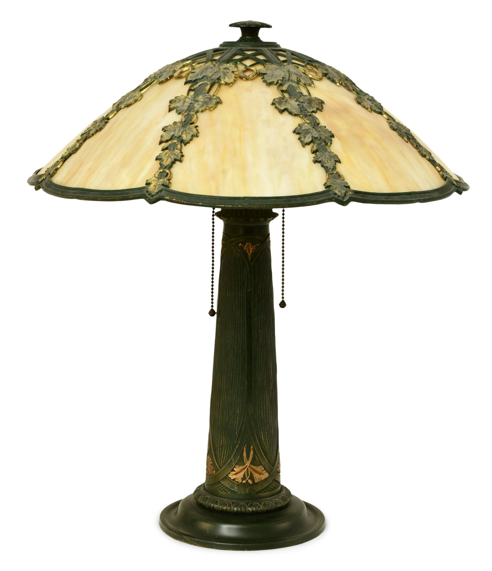 Bradley & Hubbard Overlay Table Lamp (1 of 6)
