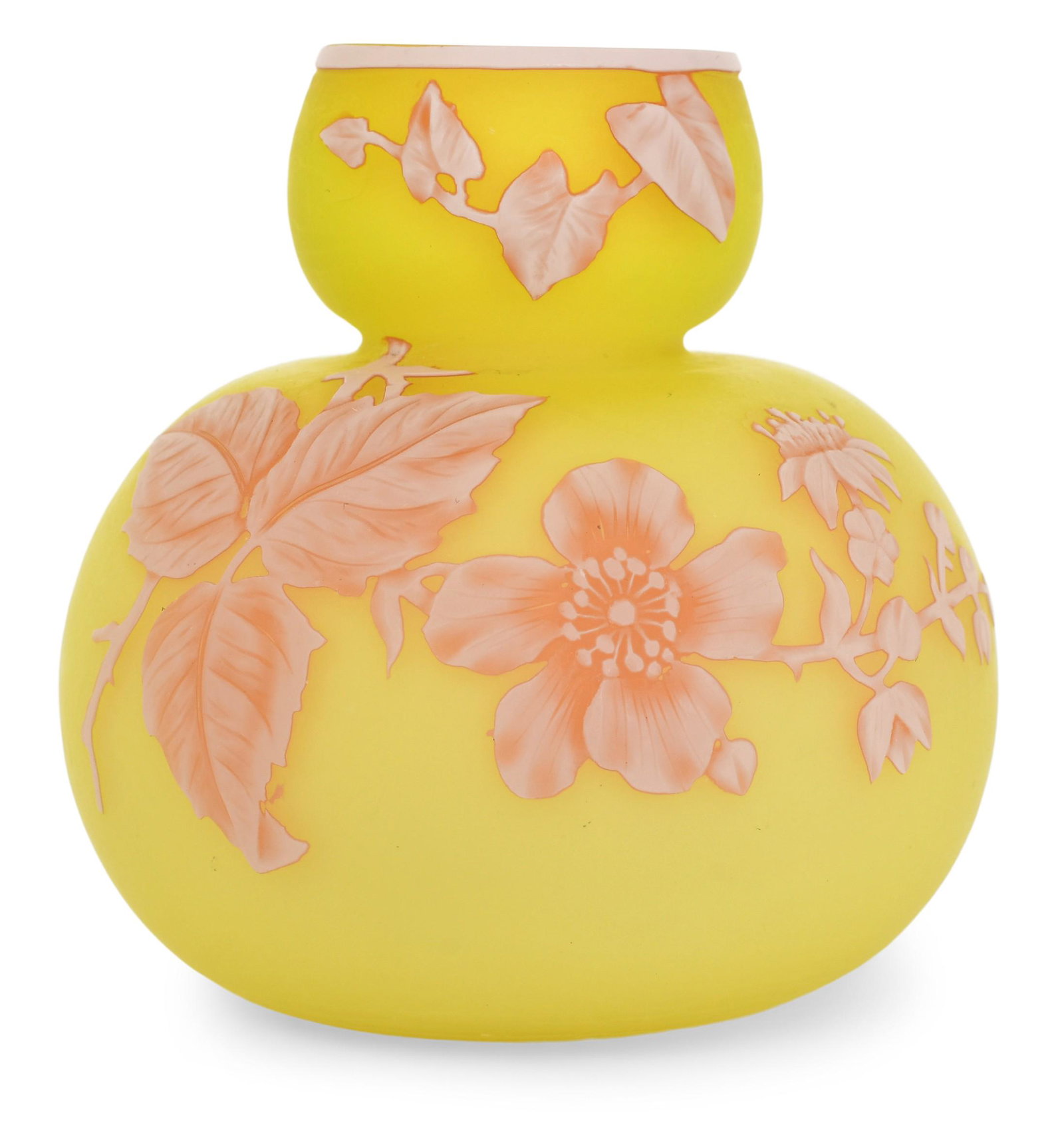 Attributed to Thomas Webb & Sons, Cameo Glass Floral Vase: Attributed to Thomas Webb & Sons(Britain, founded 1837)Floral Vasecirca 1890cameo glassunsigned3 1/4 in. highProvenance:Elisa Braunstein, New York