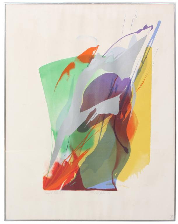 Paul Jenkins - Homage To Martha Graham: Paul Jenkins (NY, 20th century) Lithograph Titled Homage To Martha Graham. Litho of a watercolor attributed to the famous ballet dancer Martha Graham. In excellent condition, numbered 42/70, dated 197