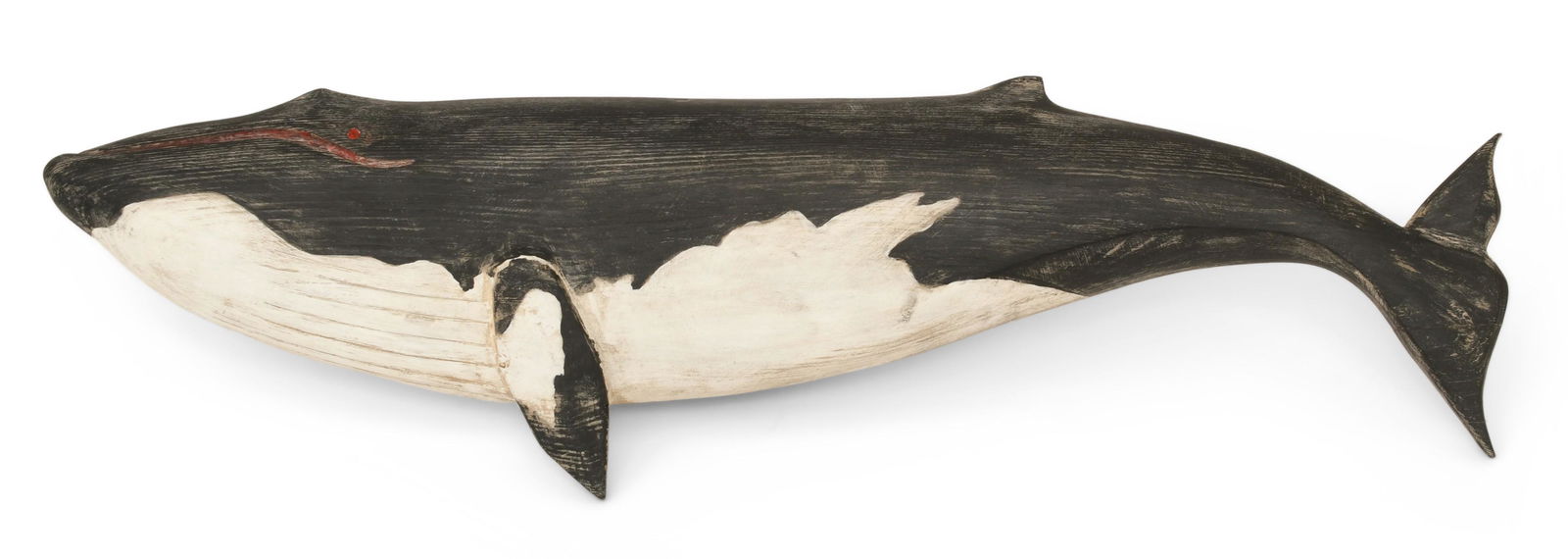 Clark G. Voorhees Jr. (American, 1911-1980), Humpback Whale: Clark G. Voorhees Jr.(American, 1911-1980)Humpback Whalecarved and painted woodmarked "C. Voorhees"26 in. longProvenance: Private Collection, Connecticut