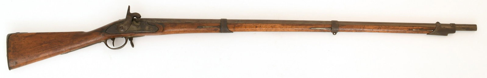U.S. Conversion Percussion Rifle, New Haven, Connecticut: U.S. Conversion Percussion Rifle, New Haven, Connecticut mid-19th century lock plate marked "N. Haven" 57 in. long Provenance: Private Collection, Connecticut