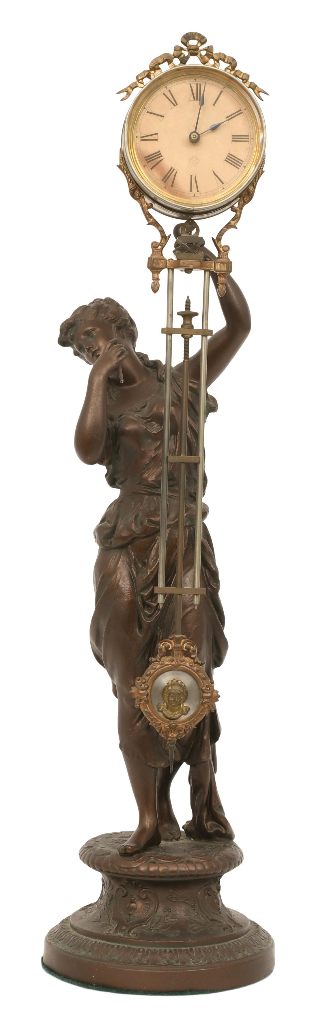 Ansonia Clock Co. "Juno" Swinging Clock (1 of 8)