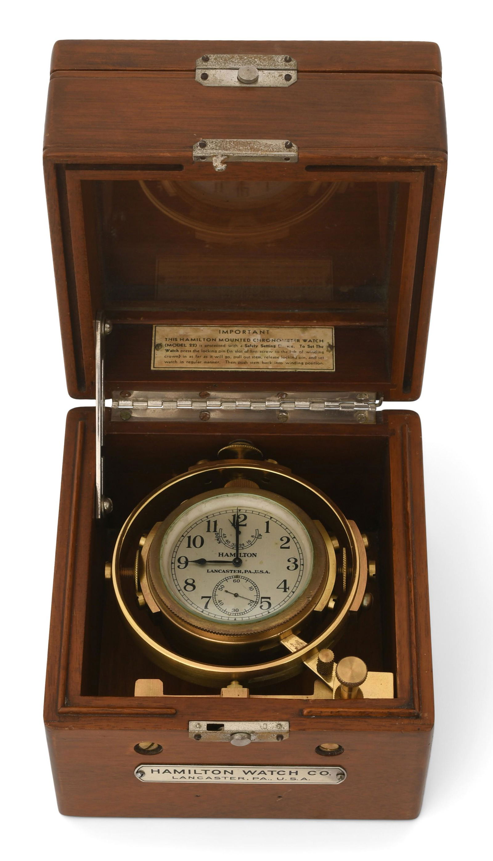 Hamilton Watch Co. Model 22 Deck Chronometer Watch (1 of 10)