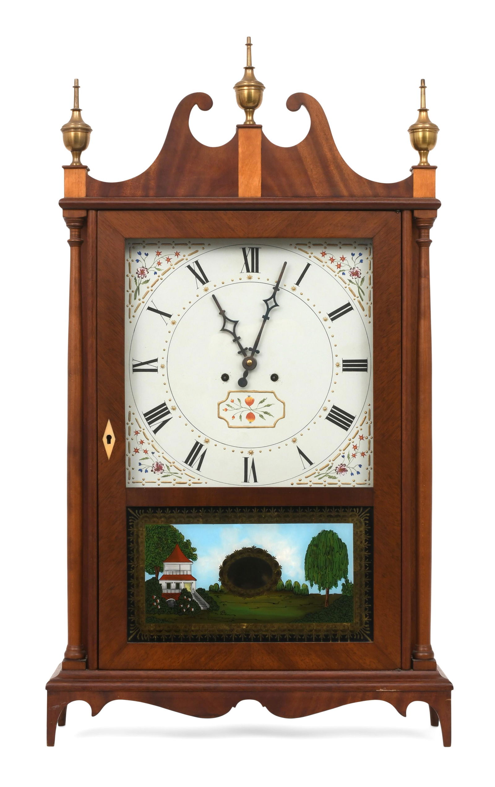 Elmer O. Stennes Pillar & Scroll Shelf Clock (1 of 10)