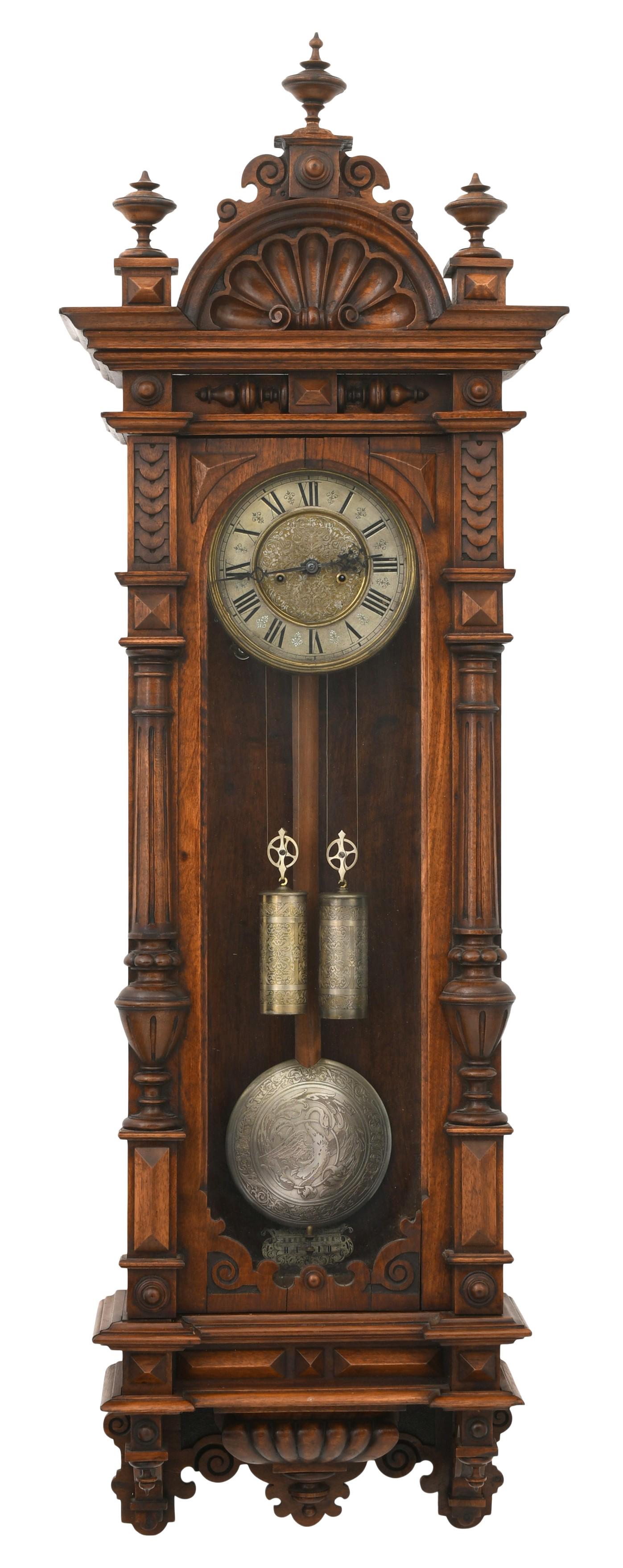 Alt Deutsche Two-Weight Vienna Regulator Clock (1 of 10)