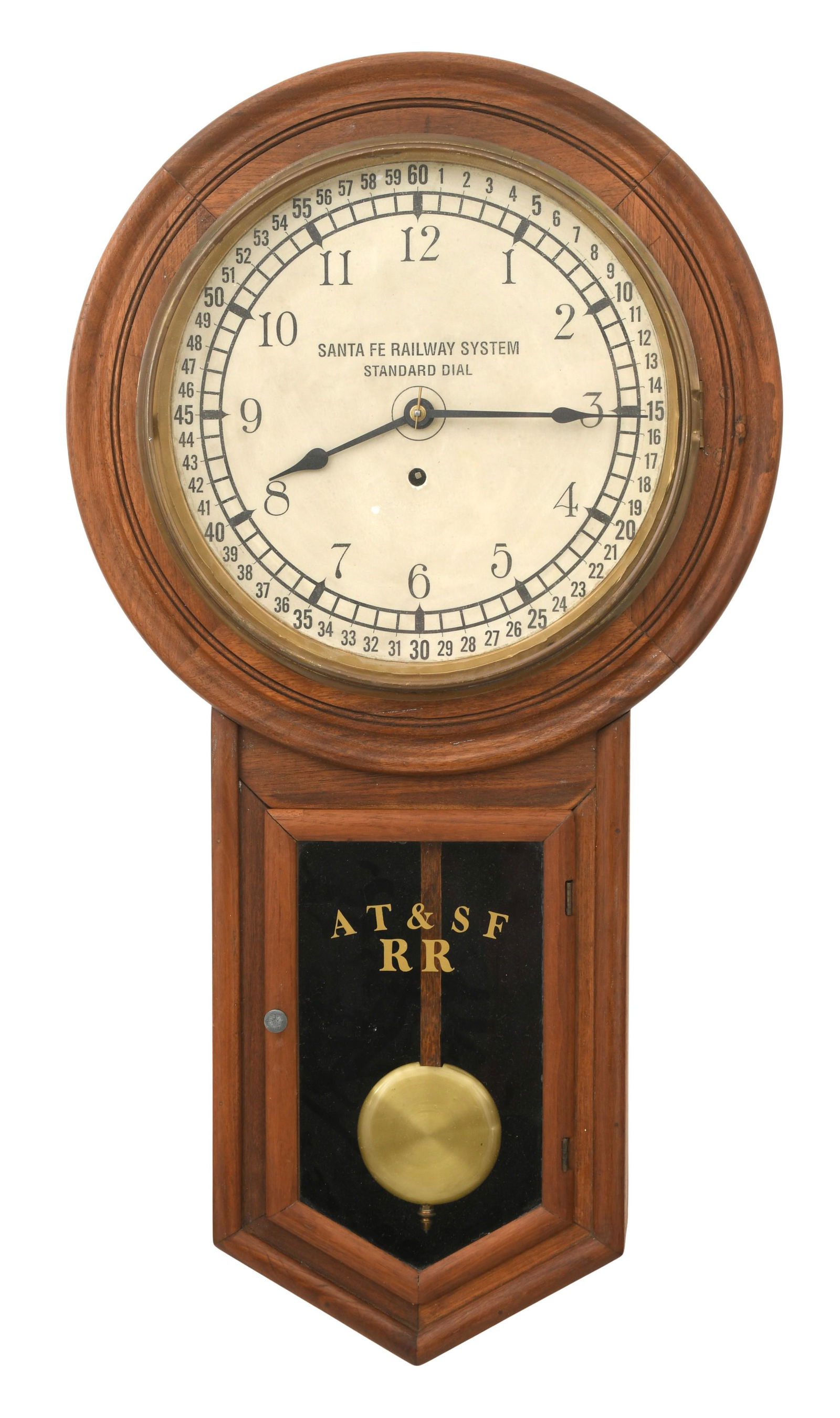 Waterbury Clock Co. Santa Fe Railway System No. K484 Wall Clock, Topeka General Office Building, (1 of 9)