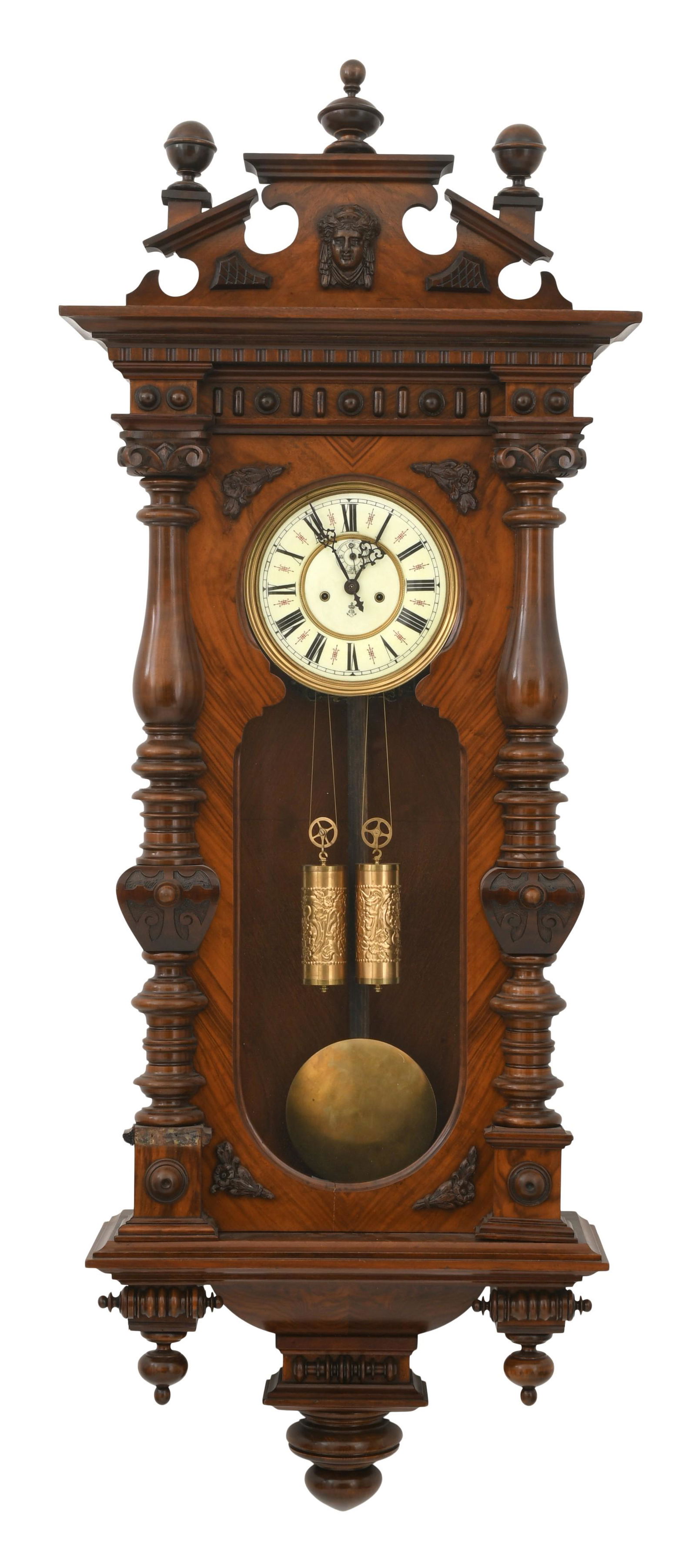 Gustav Becker Two-Weight Vienna Regulator Clock (1 of 8)