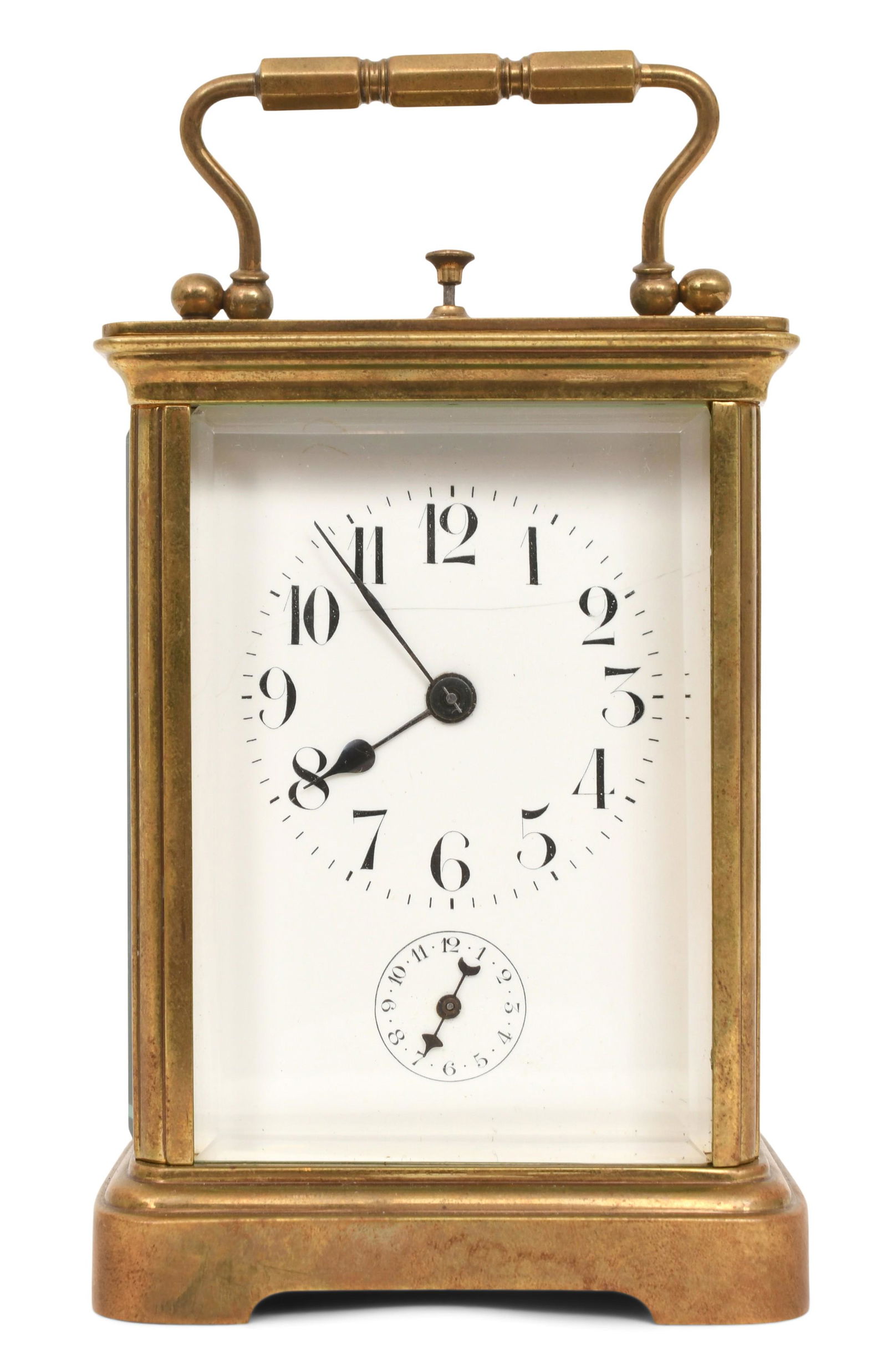 French Brass Repeating Carriage Clock with Alarm (1 of 7)