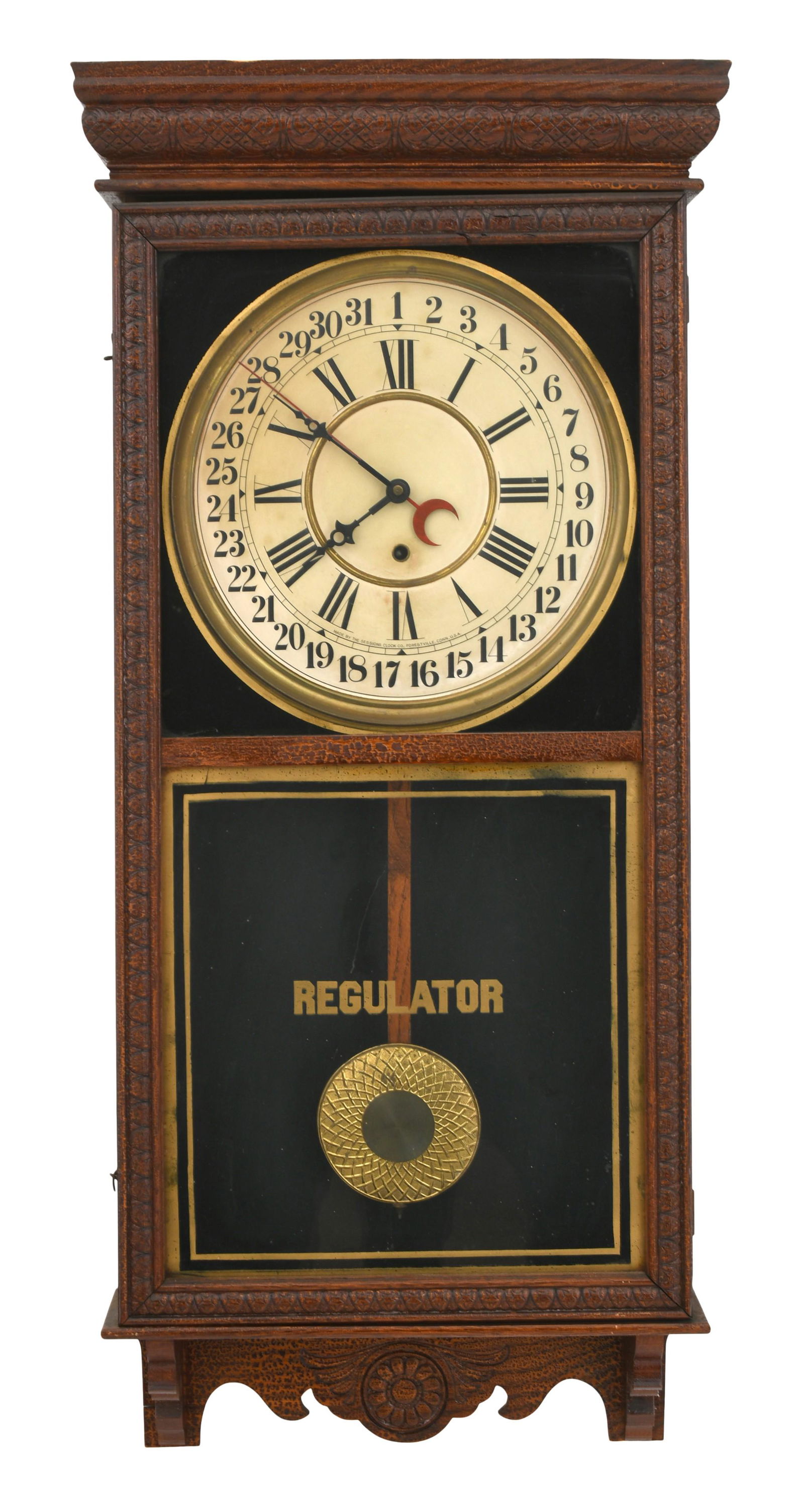 Sessions Clock Co. Store Calendar Wall Regulator (1 of 10)